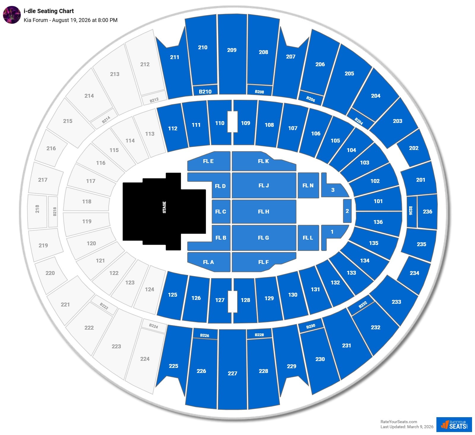 i-dle seating chart Kia Forum