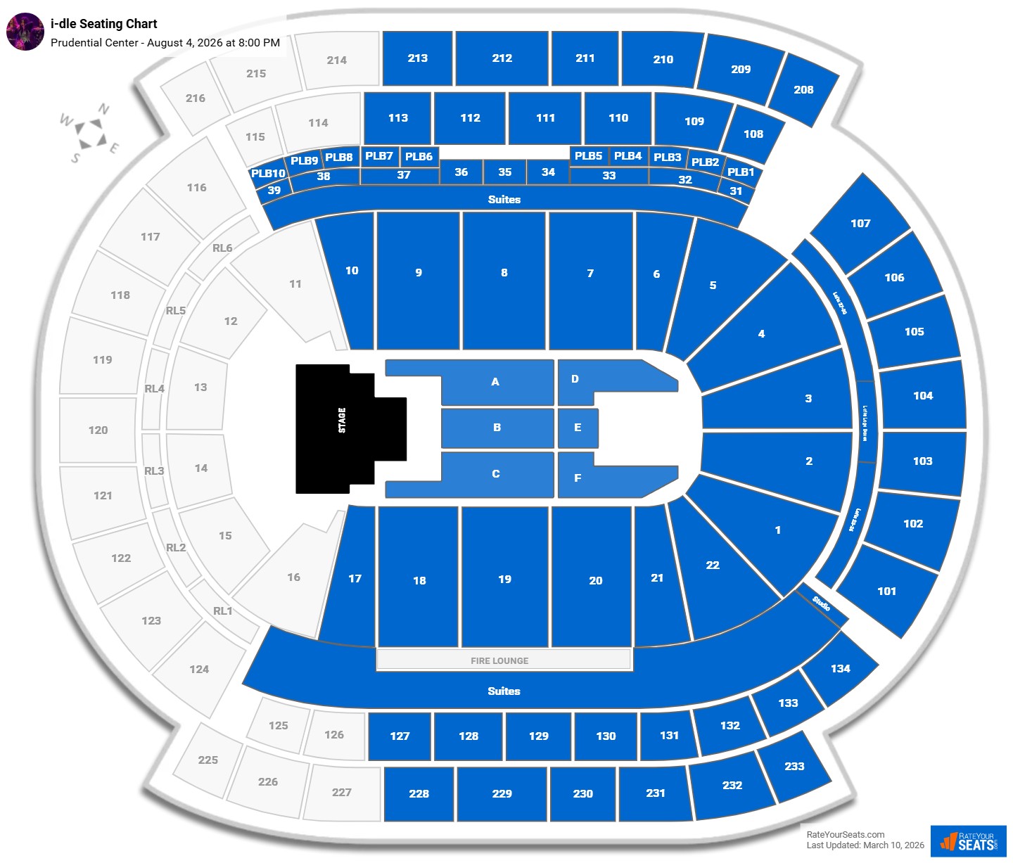 i-dle seating chart Prudential Center