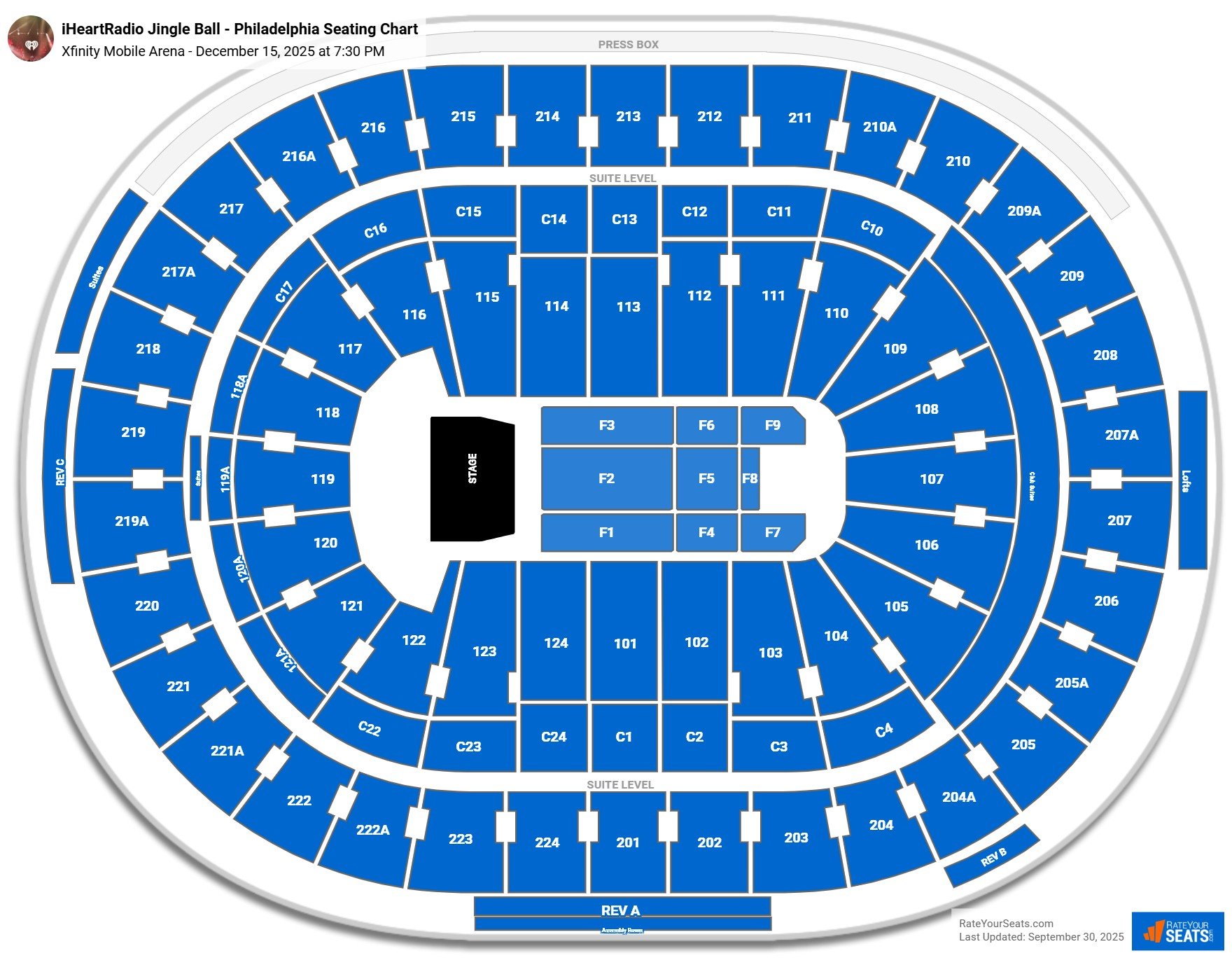 iHeartRadio Jingle Ball - Philadelphia seating chart Xfinity Mobile Arena