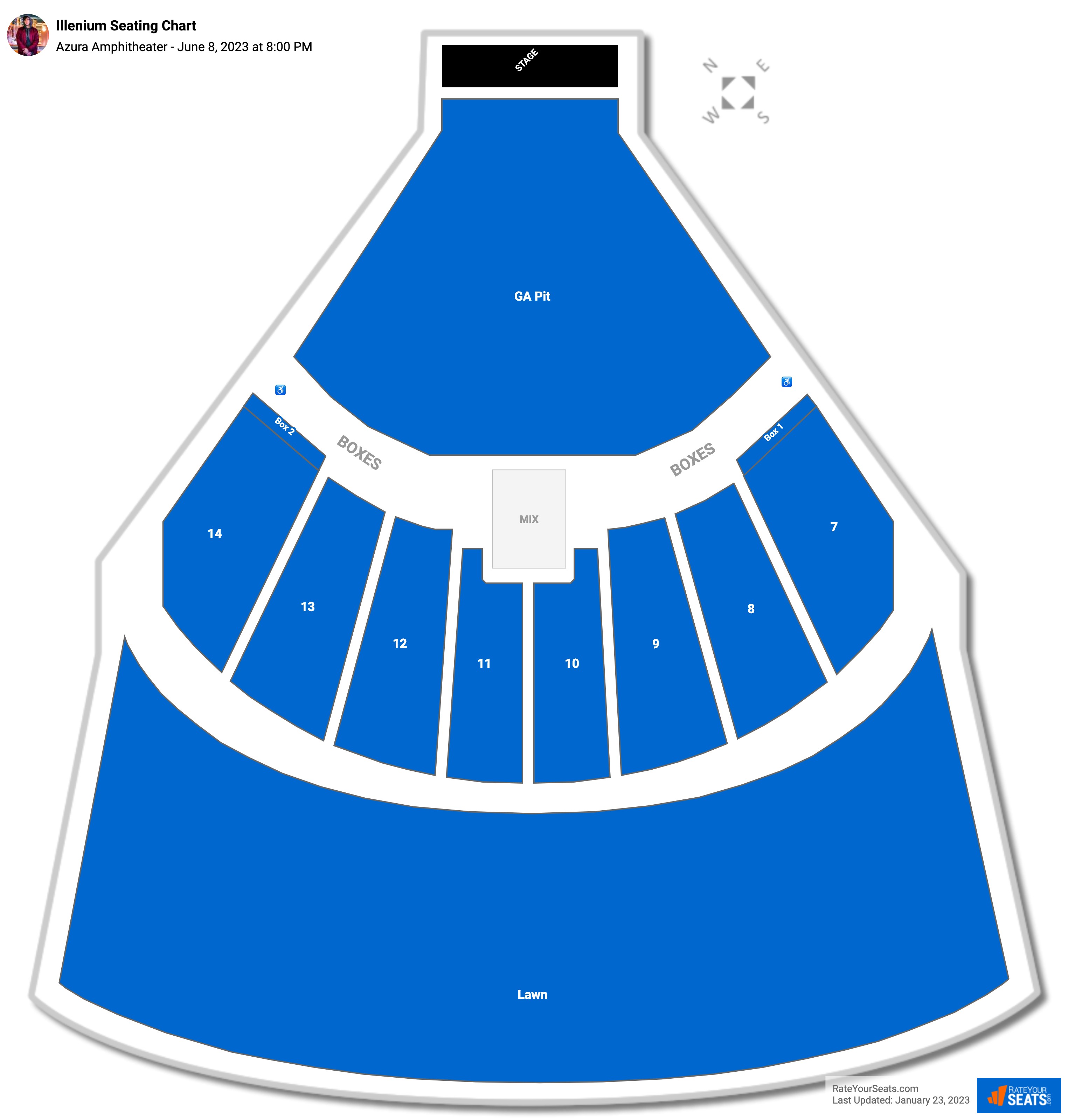 San Manuel Amphitheater Seating Diagram | Elcho Table