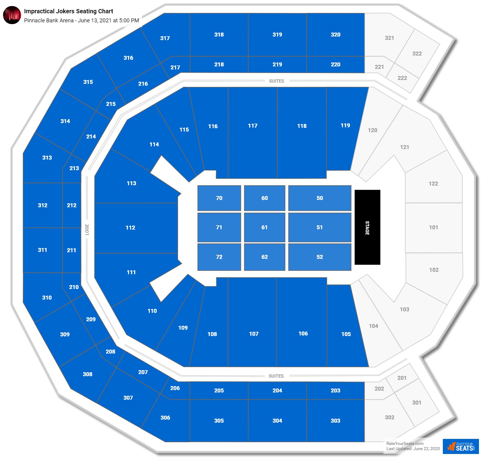 Pinnacle Bank Arena Seating Charts for Concerts