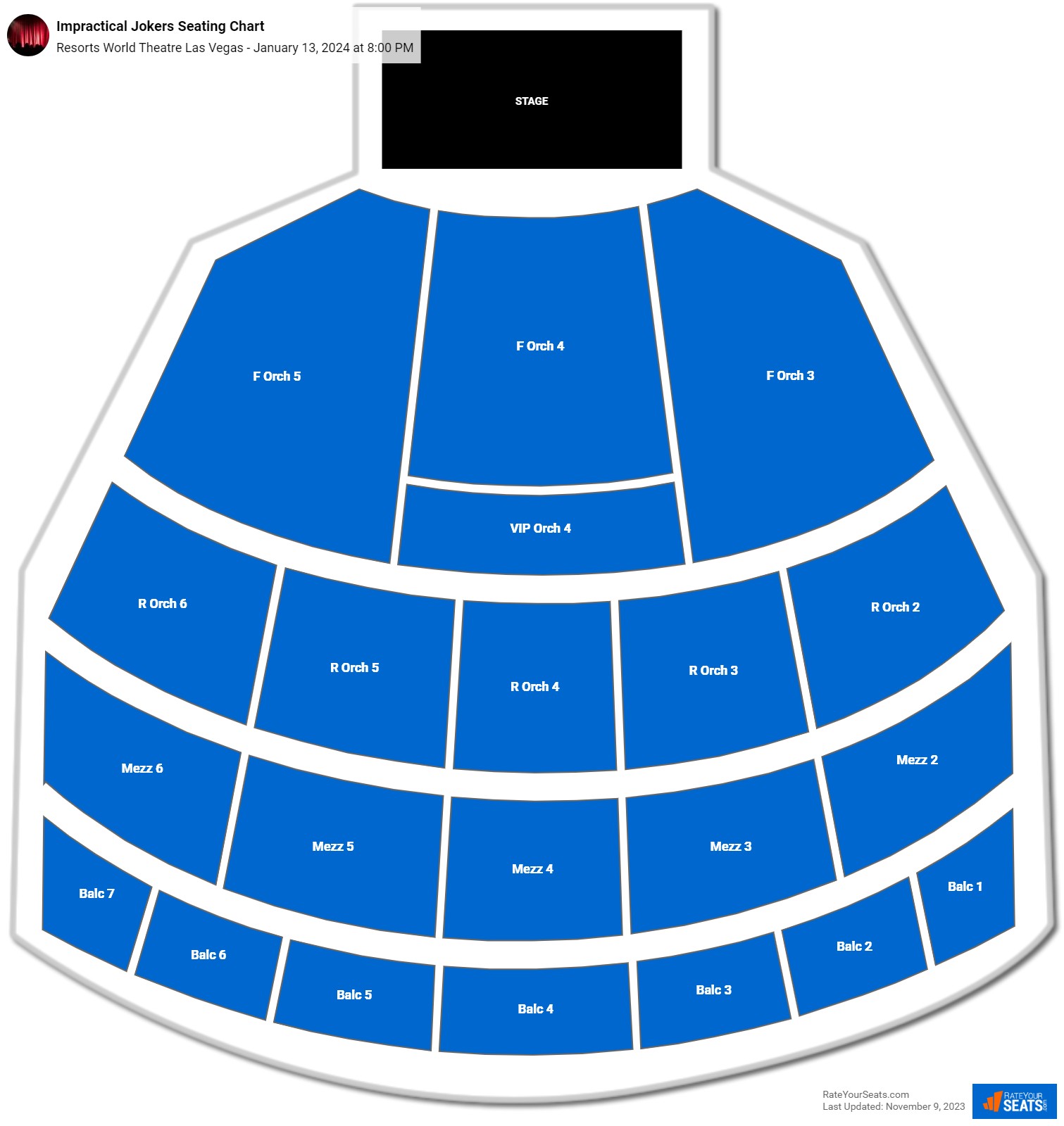 Resorts World Theatre Las Vegas Seating Chart - RateYourSeats.com