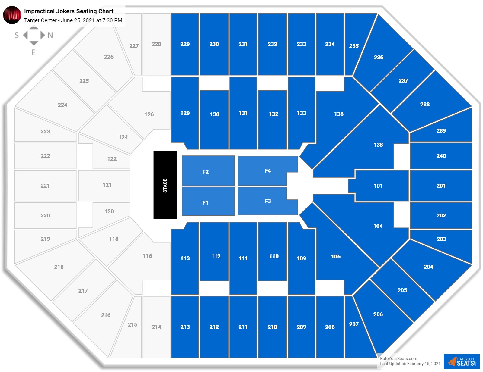 Target Center Seating Charts for Concerts
