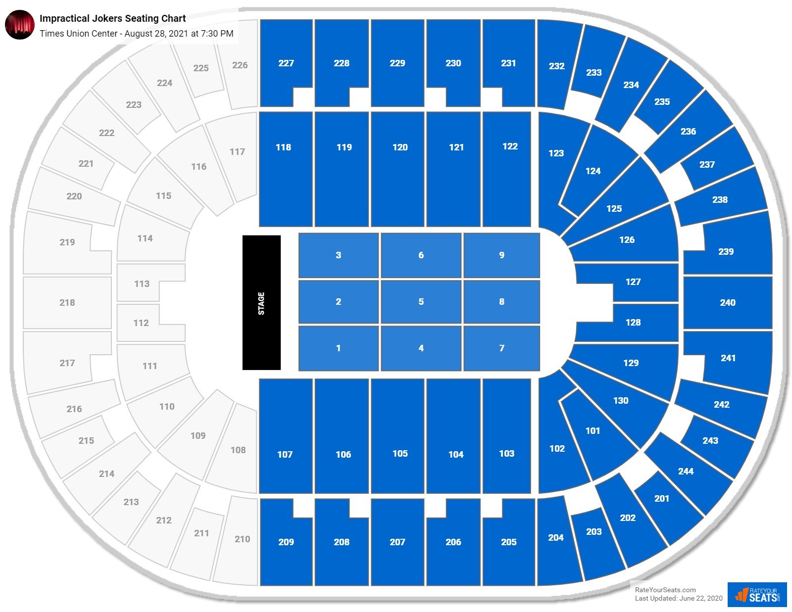 Times Union Center Seating Charts for Concerts