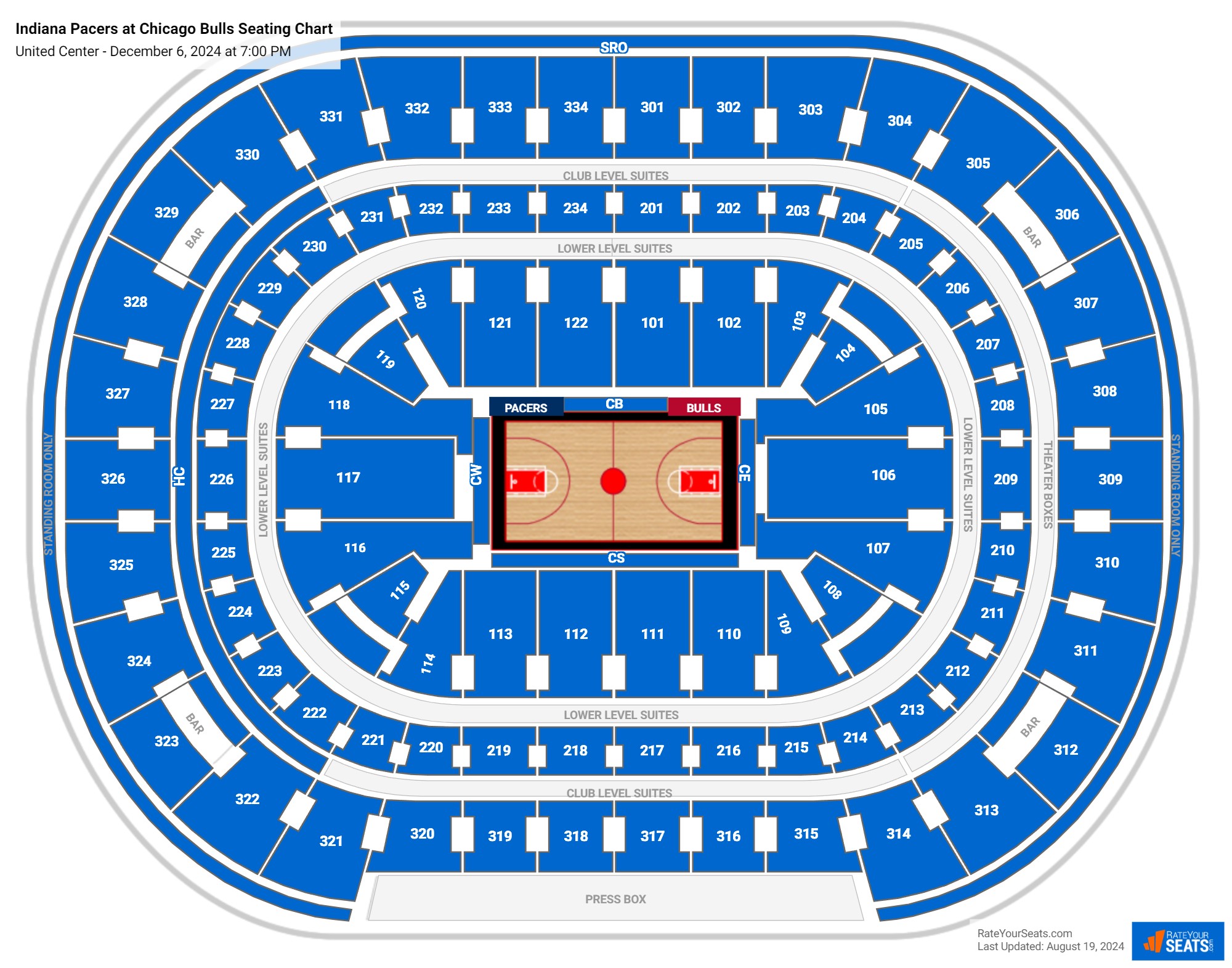 United Center Concert Seating Chart