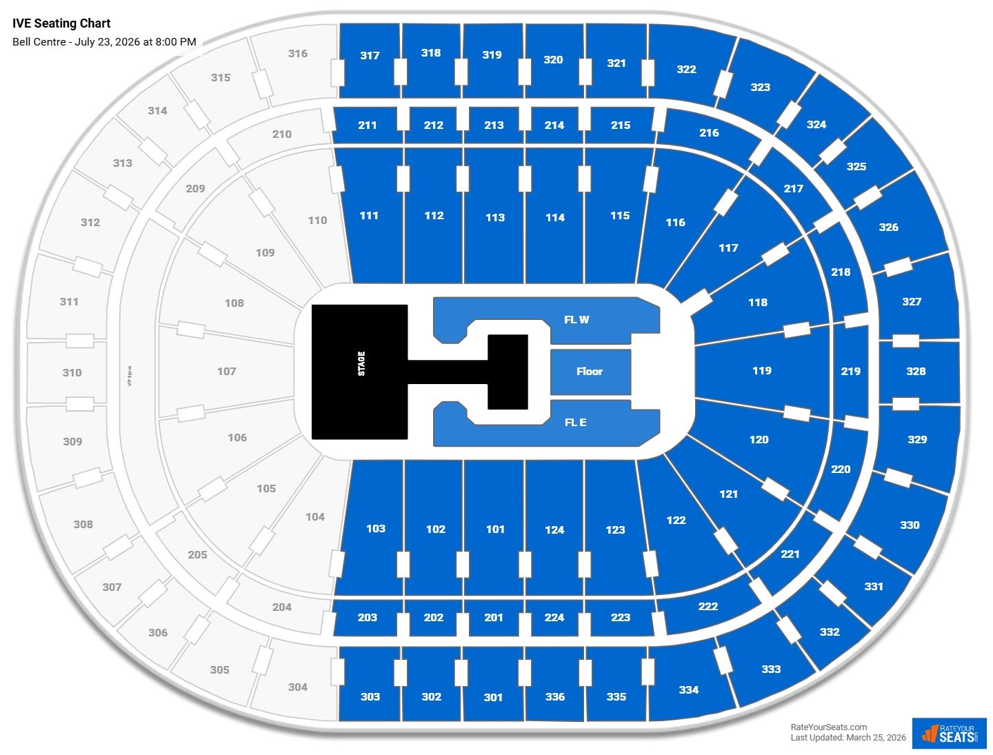 Ive - Kpop seating chart Bell Centre