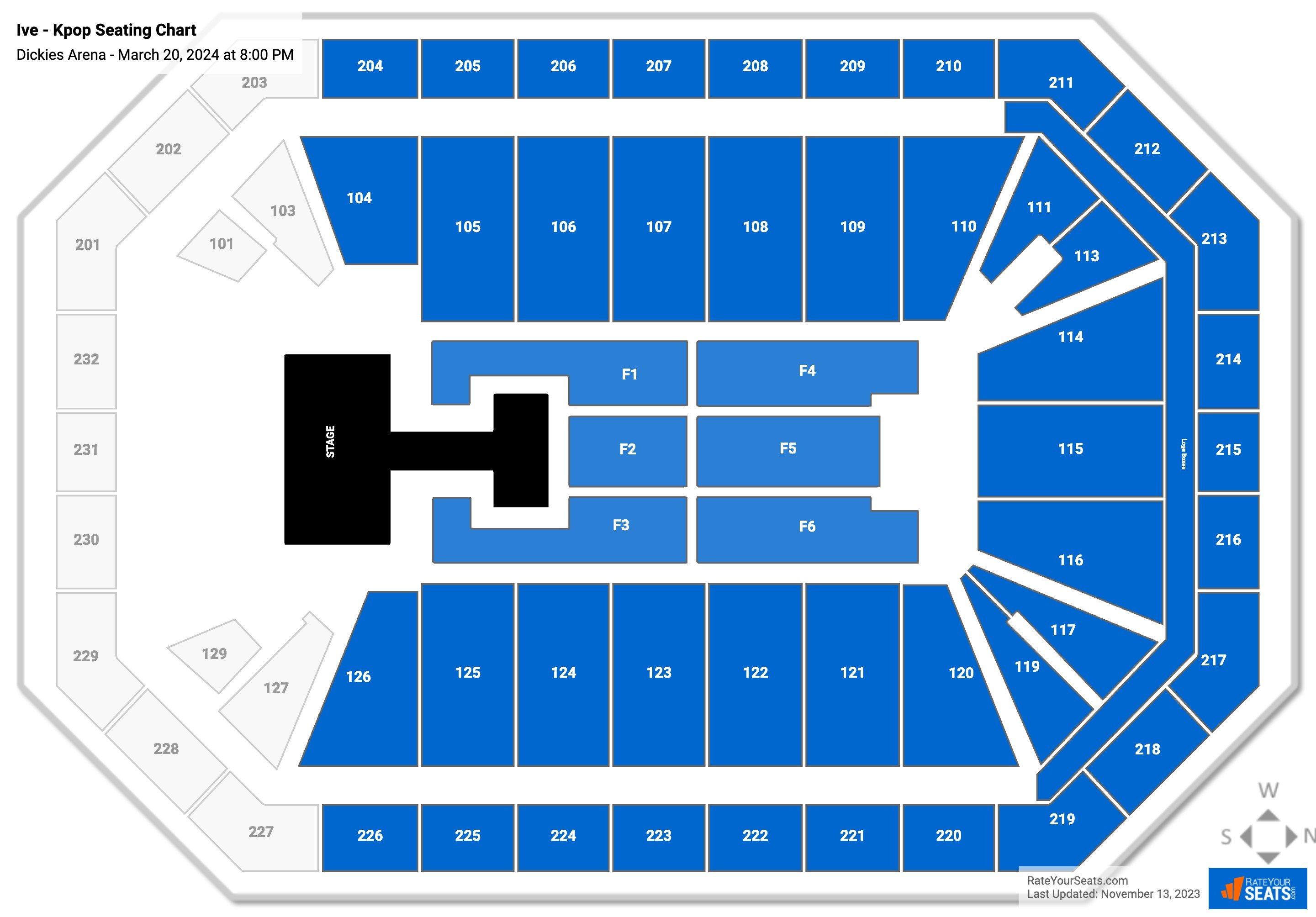 Dickies Arena Concert Seating Chart - RateYourSeats.com