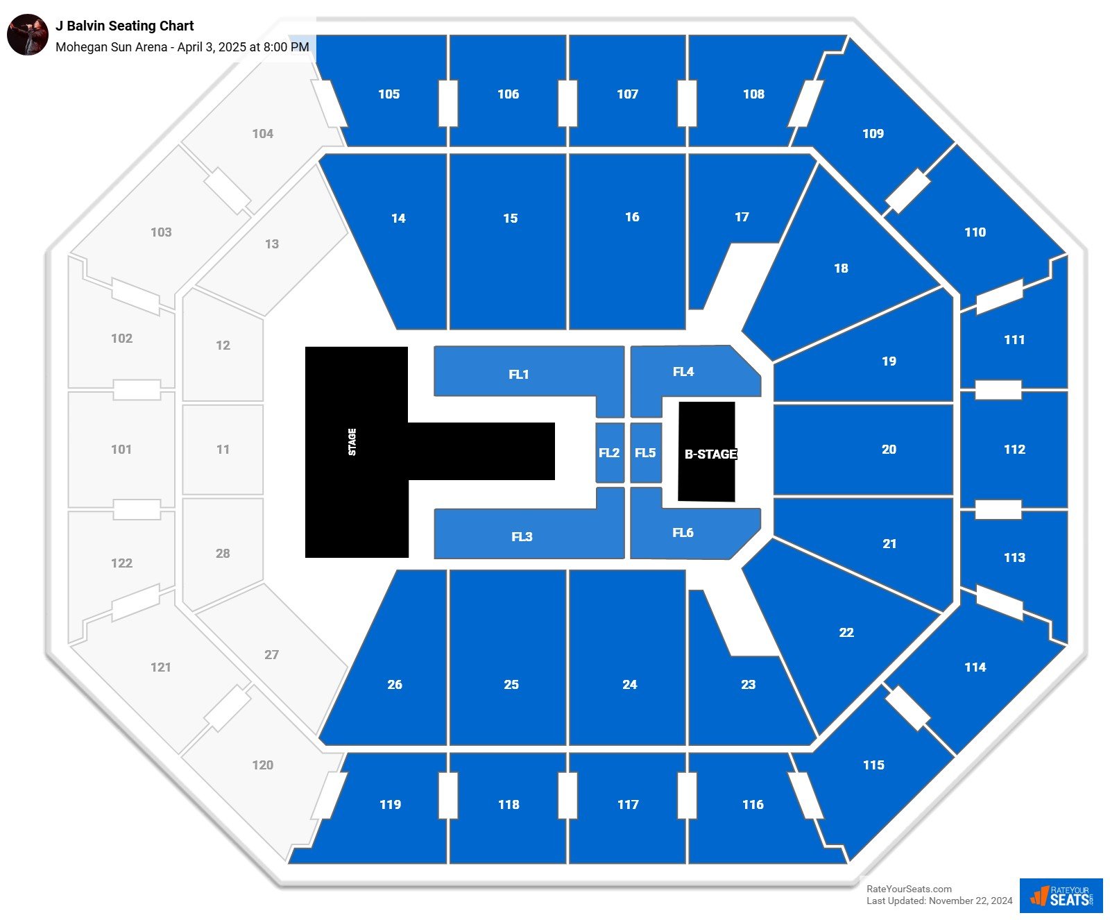 Mohegan Sun Arena Concert Seating Chart