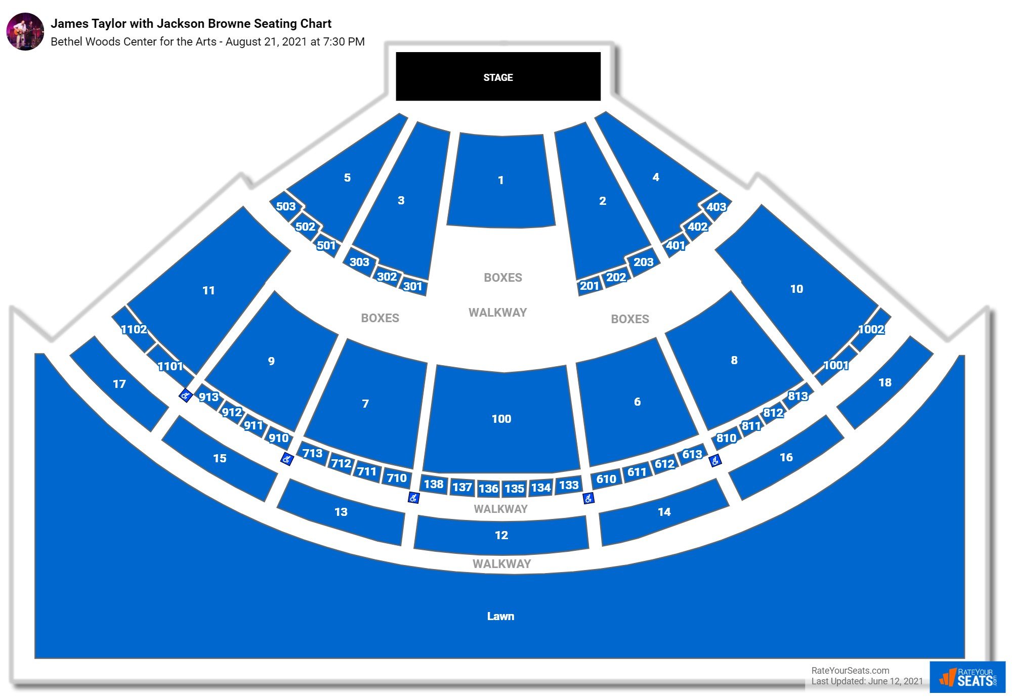 Bethel Woods Center for the Arts Seating Chart