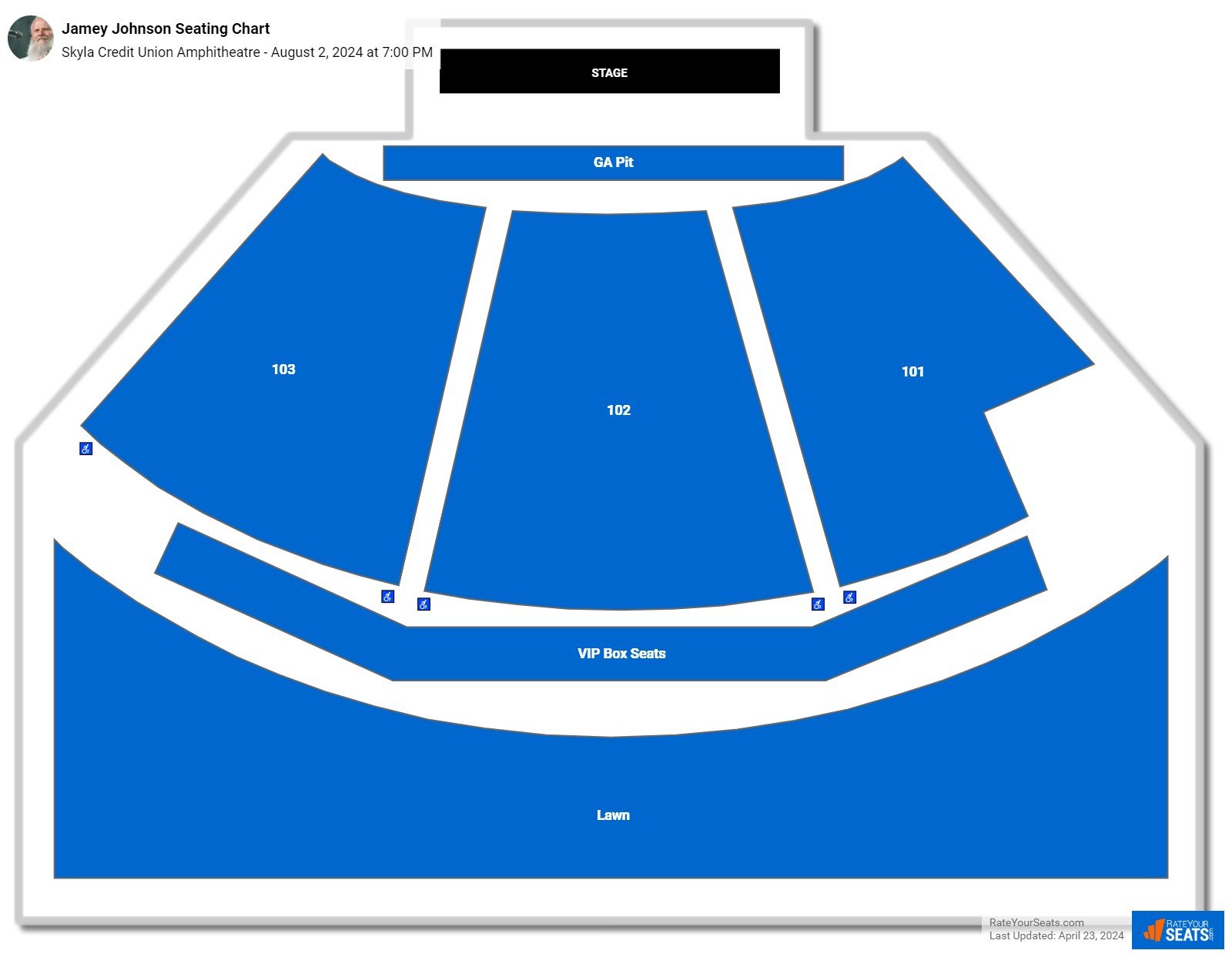 Skyla Credit Union Amphitheatre Seating Chart - RateYourSeats.com