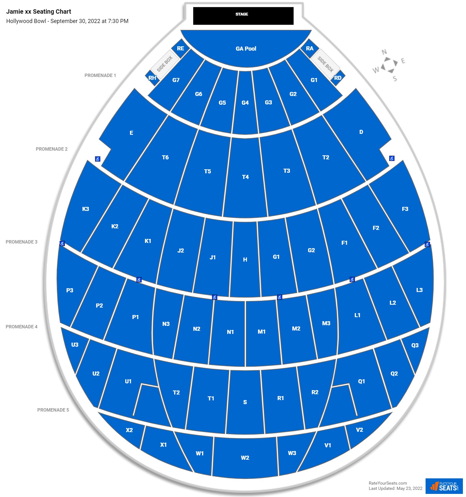 Hollywood Bowl Seating Chart