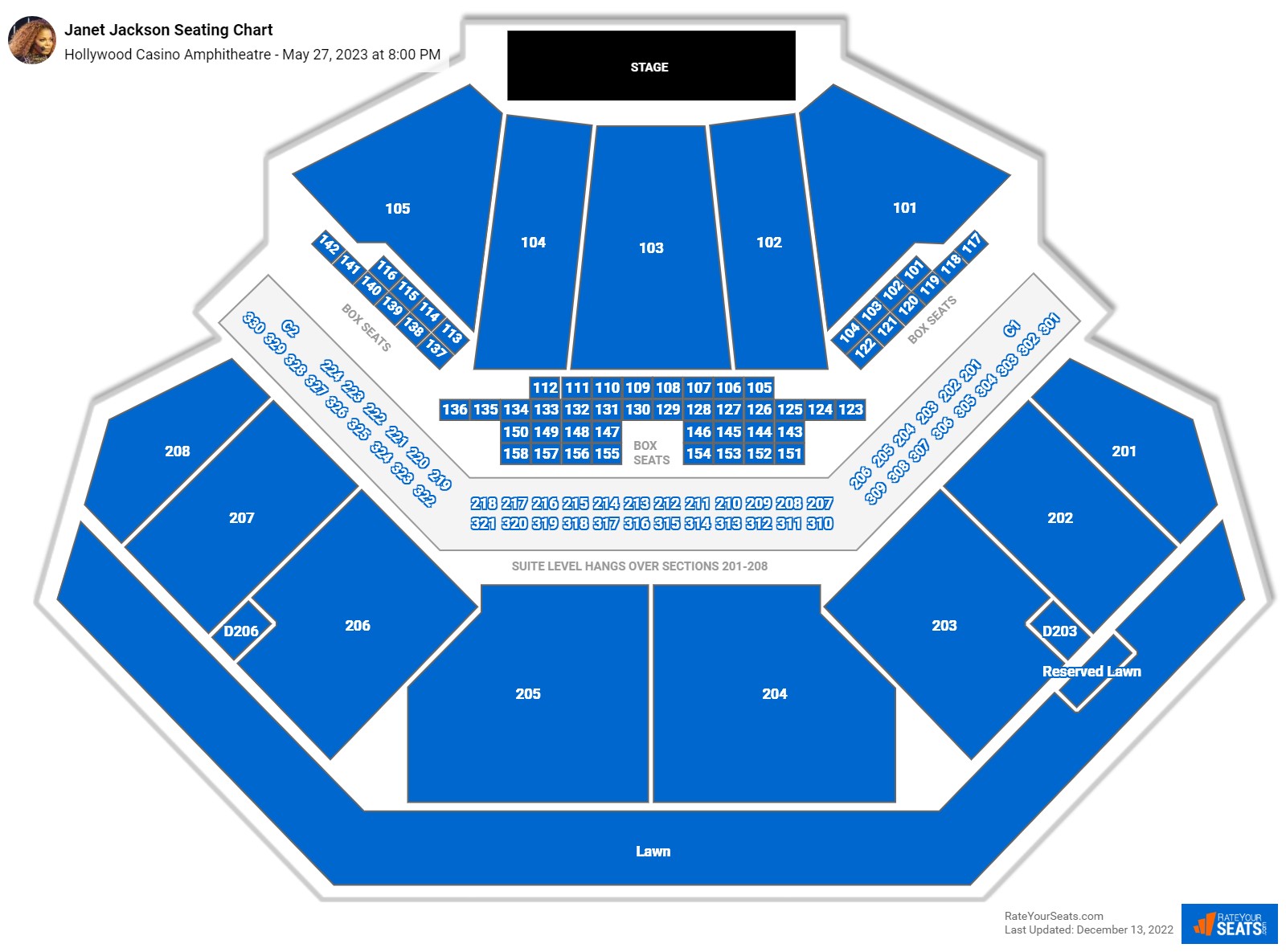 fkoor seating chart hollywood casino amphitheatre