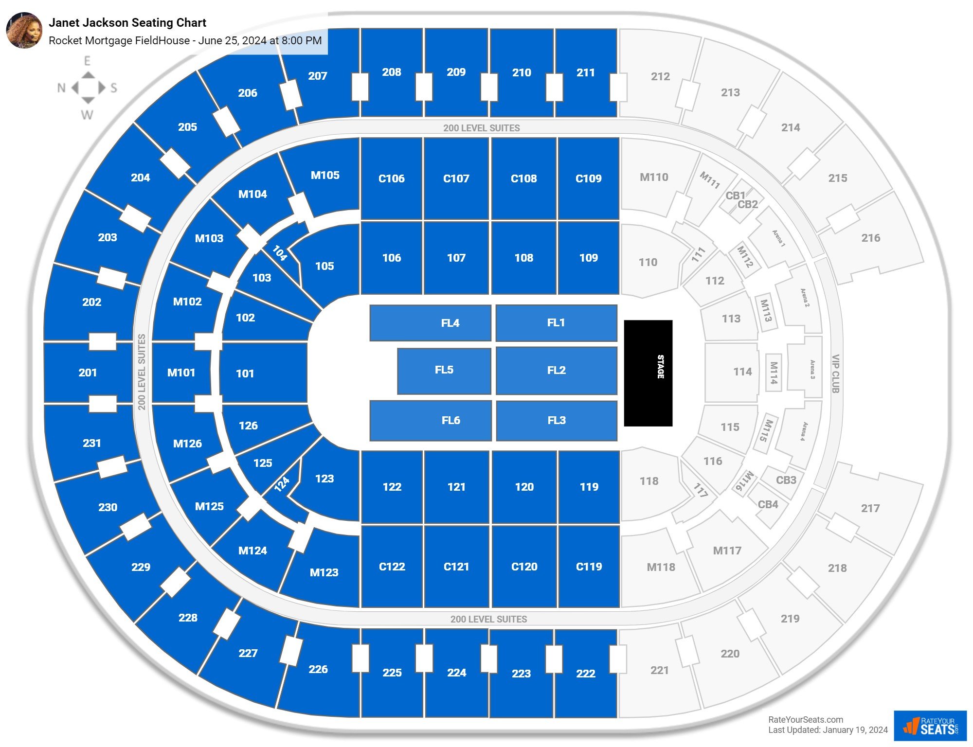 Rocket Mortgage FieldHouse Concert Seating Chart