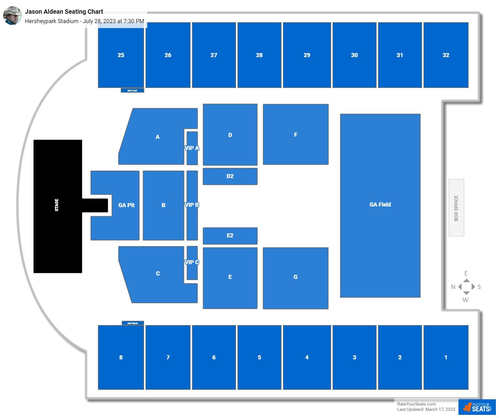 Hersheypark Stadium Seating Chart - RateYourSeats.com