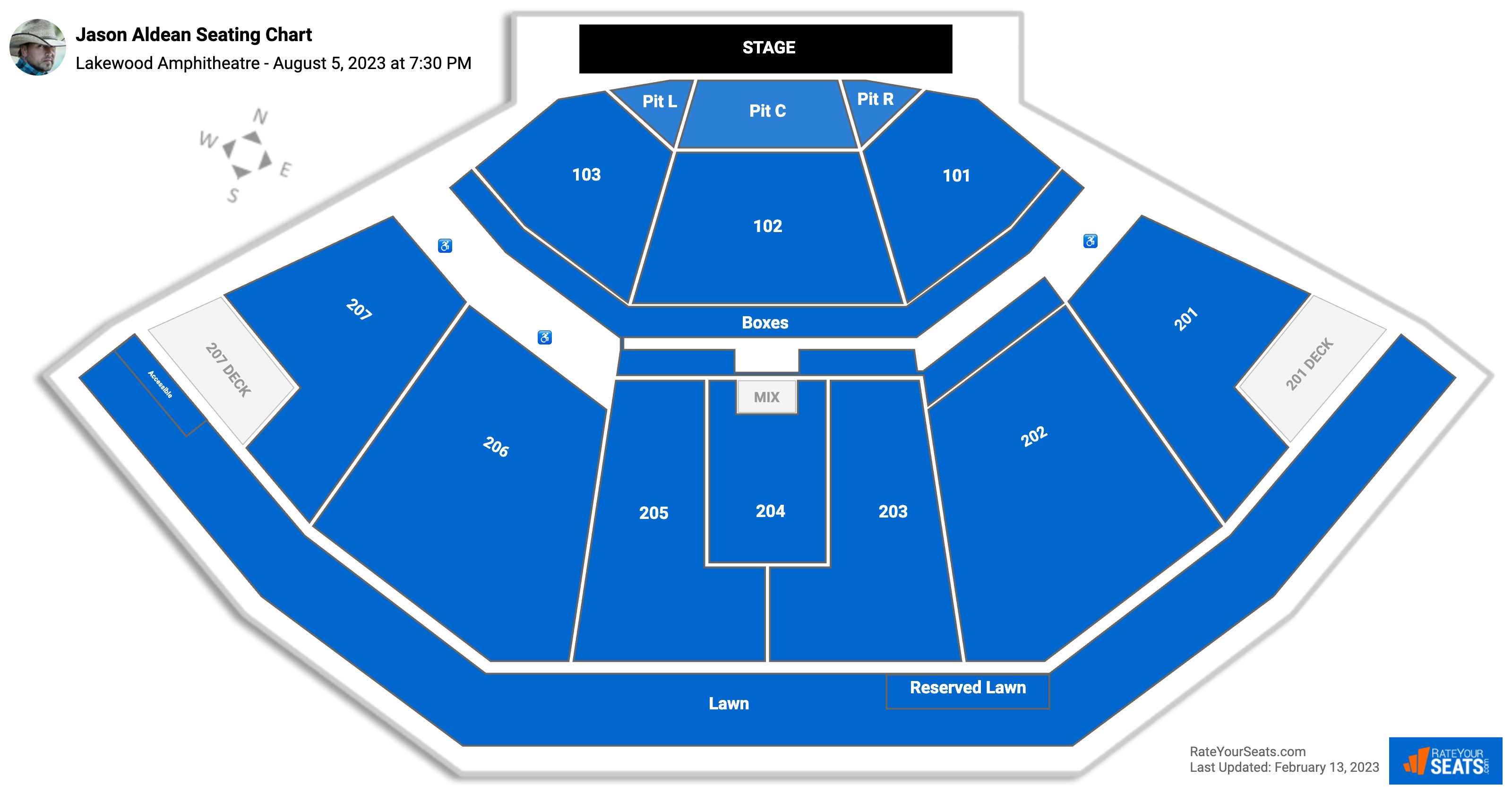 Lakewood Amphitheatre Seating Chart