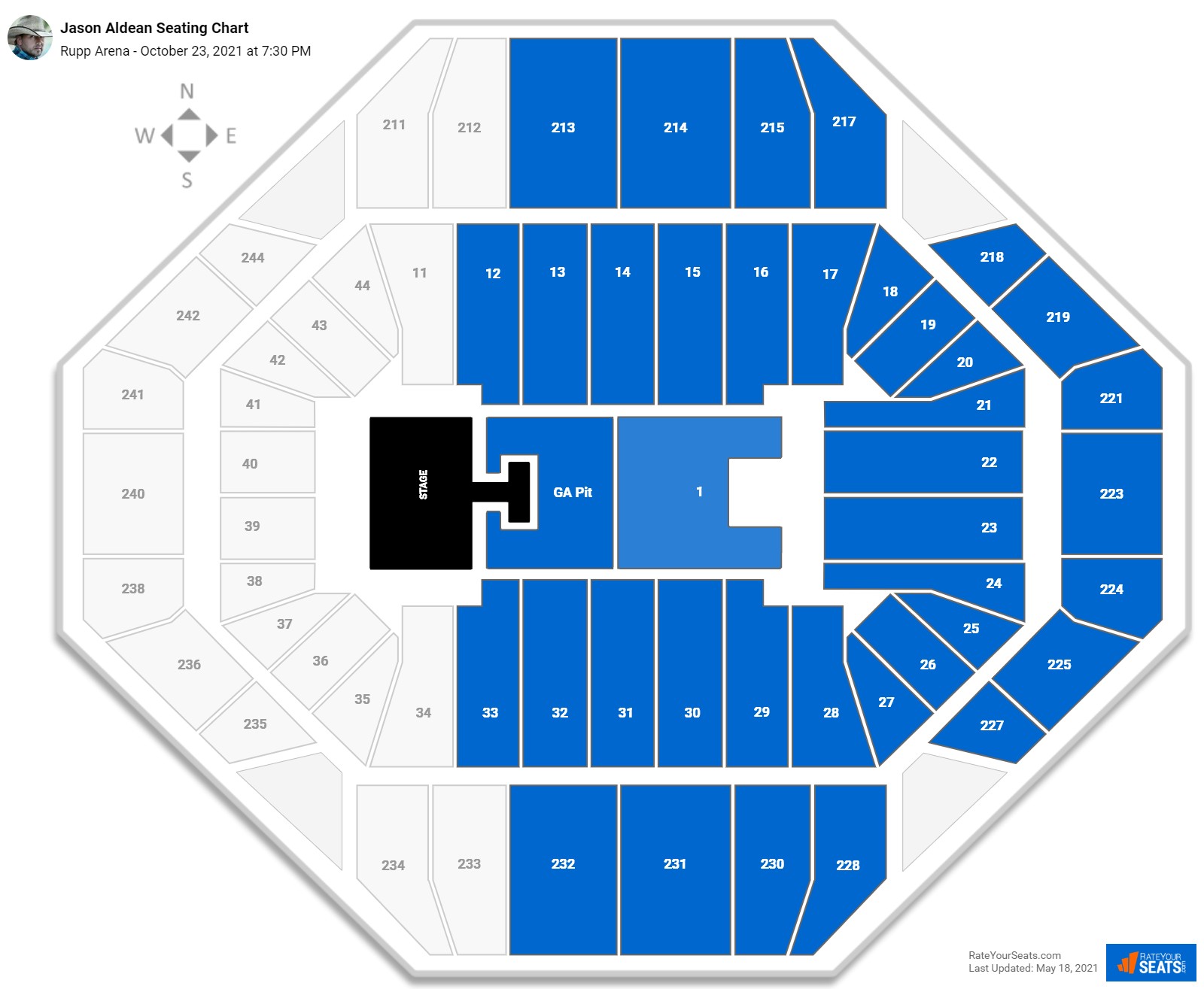 Jason Aldean seating chart Rupp Arena