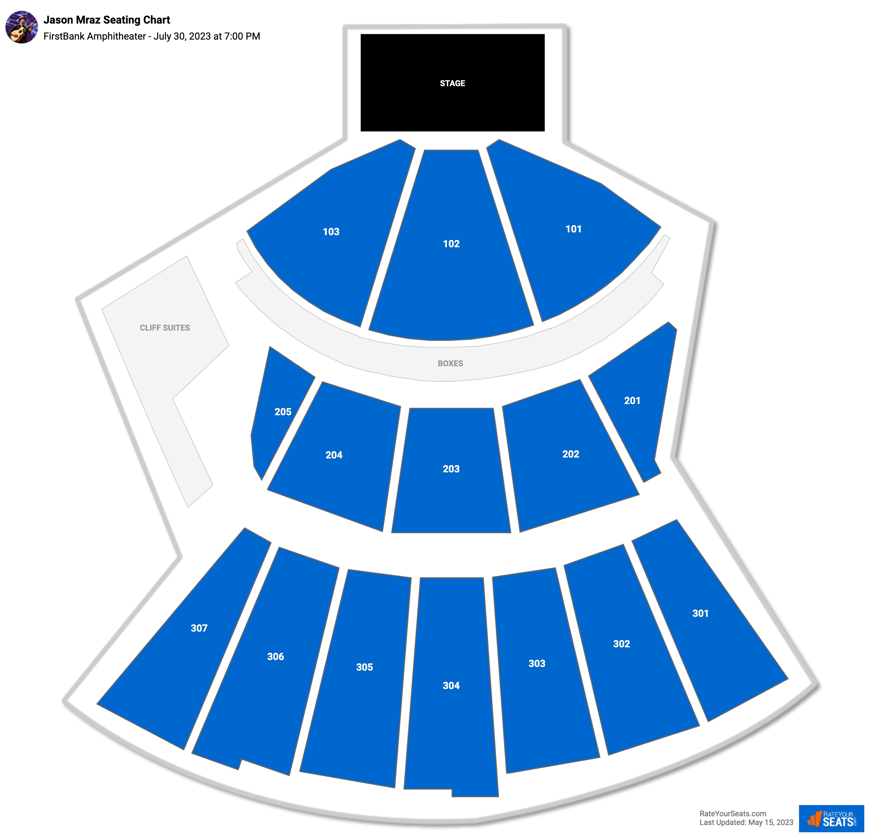 FirstBank Amphitheater Seating Chart