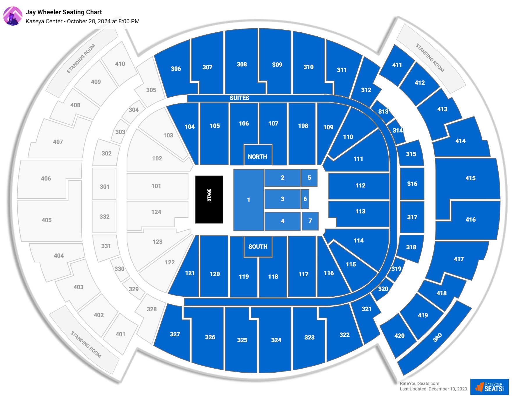 Kaseya Center Concert Seating Chart - RateYourSeats.com