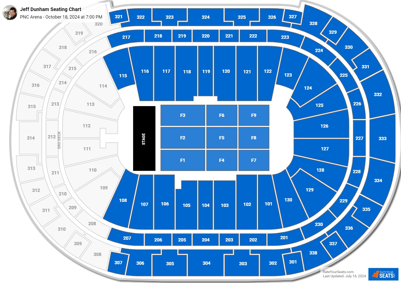 PNC Arena Concert Seating Chart - RateYourSeats.com