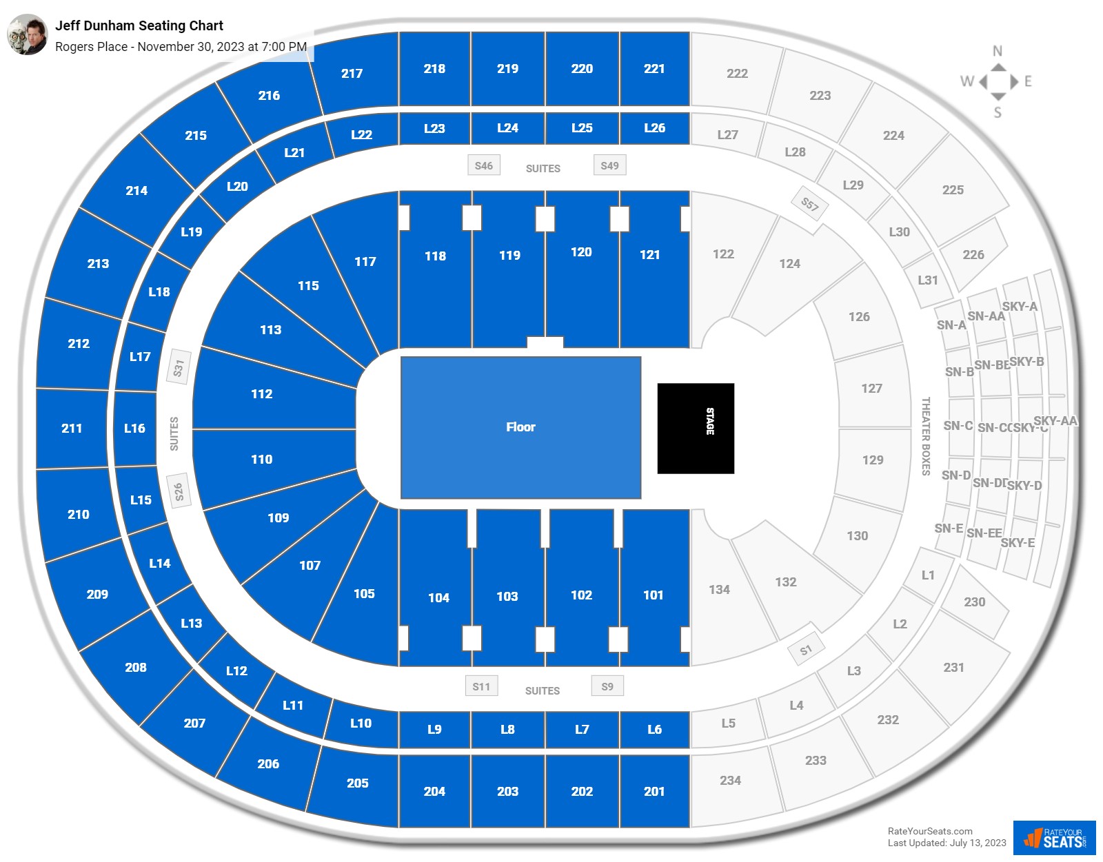 Rogers Place Concert Seating Chart - RateYourSeats.com