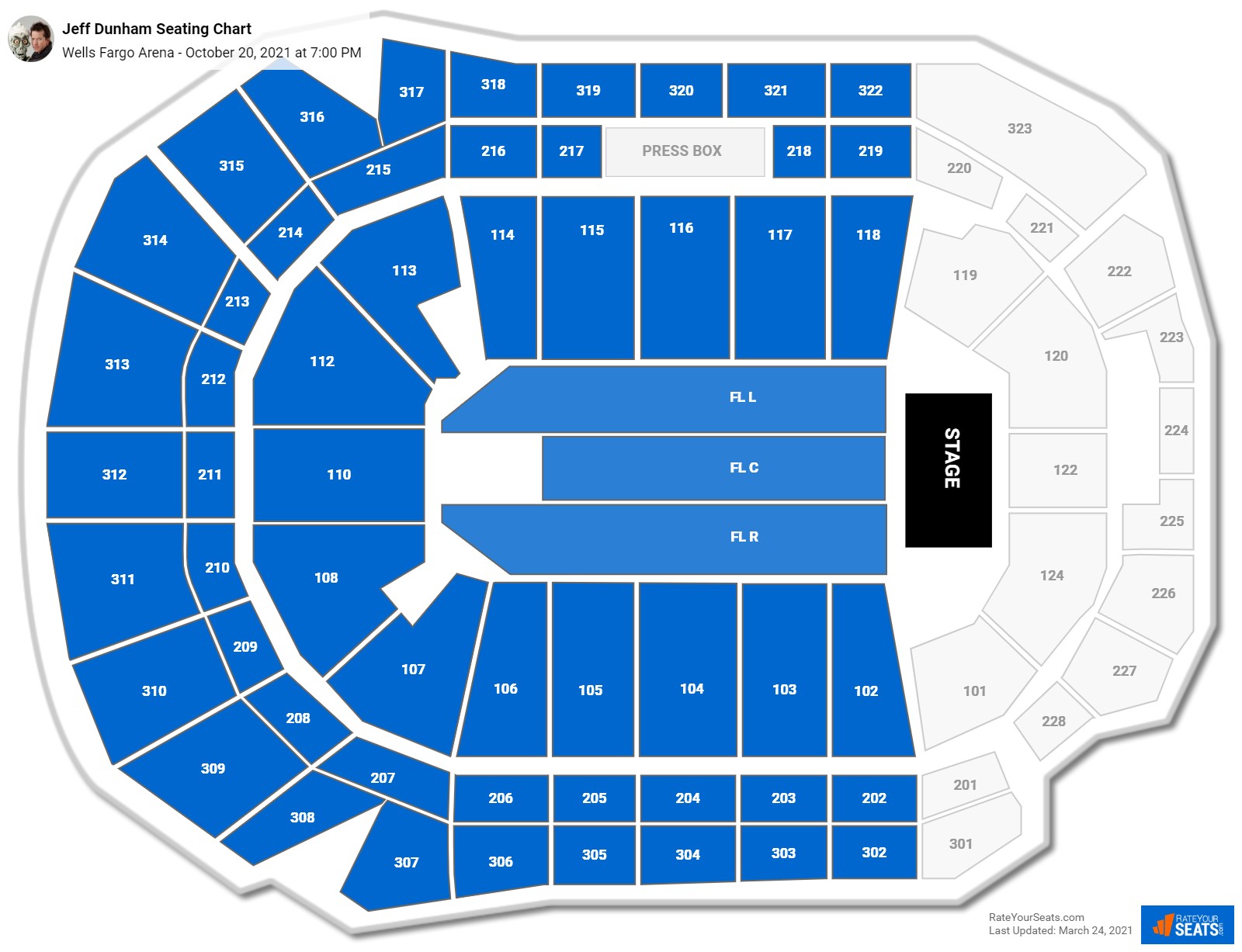 Wells Fargo Arena Seating Charts for Concerts