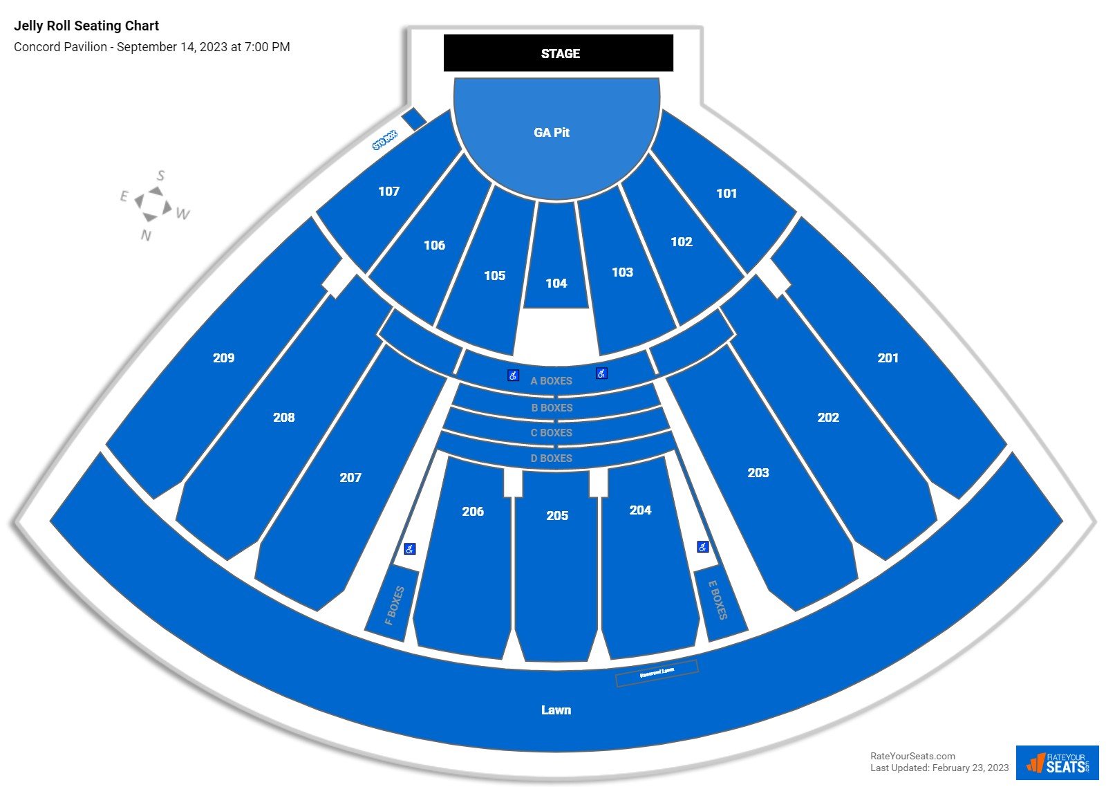 Concord Pavilion Seating Chart - RateYourSeats.com