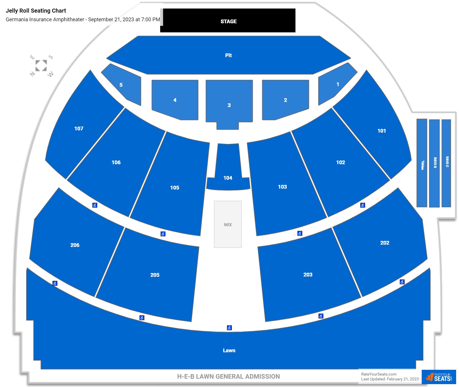 Germania Insurance Amphitheater Seating Chart - RateYourSeats.com