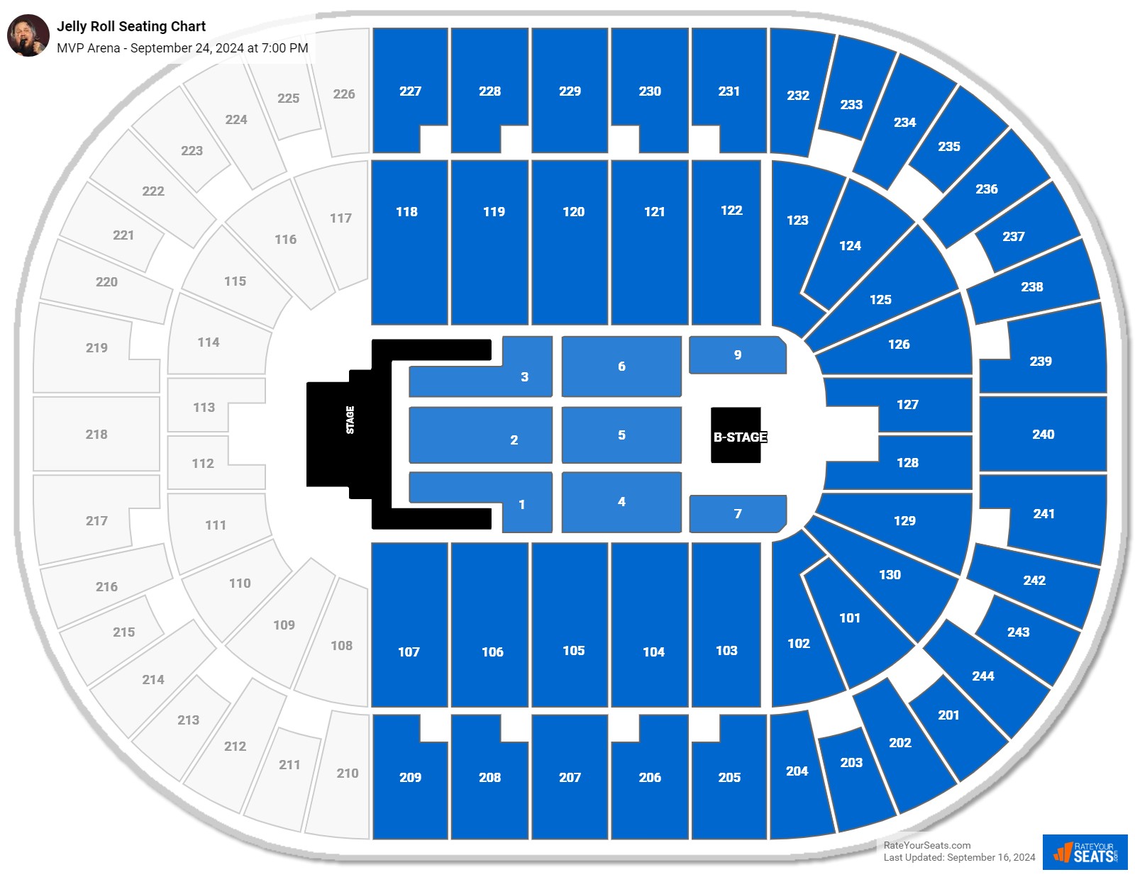 MVP Arena Concert Seating Chart - RateYourSeats.com