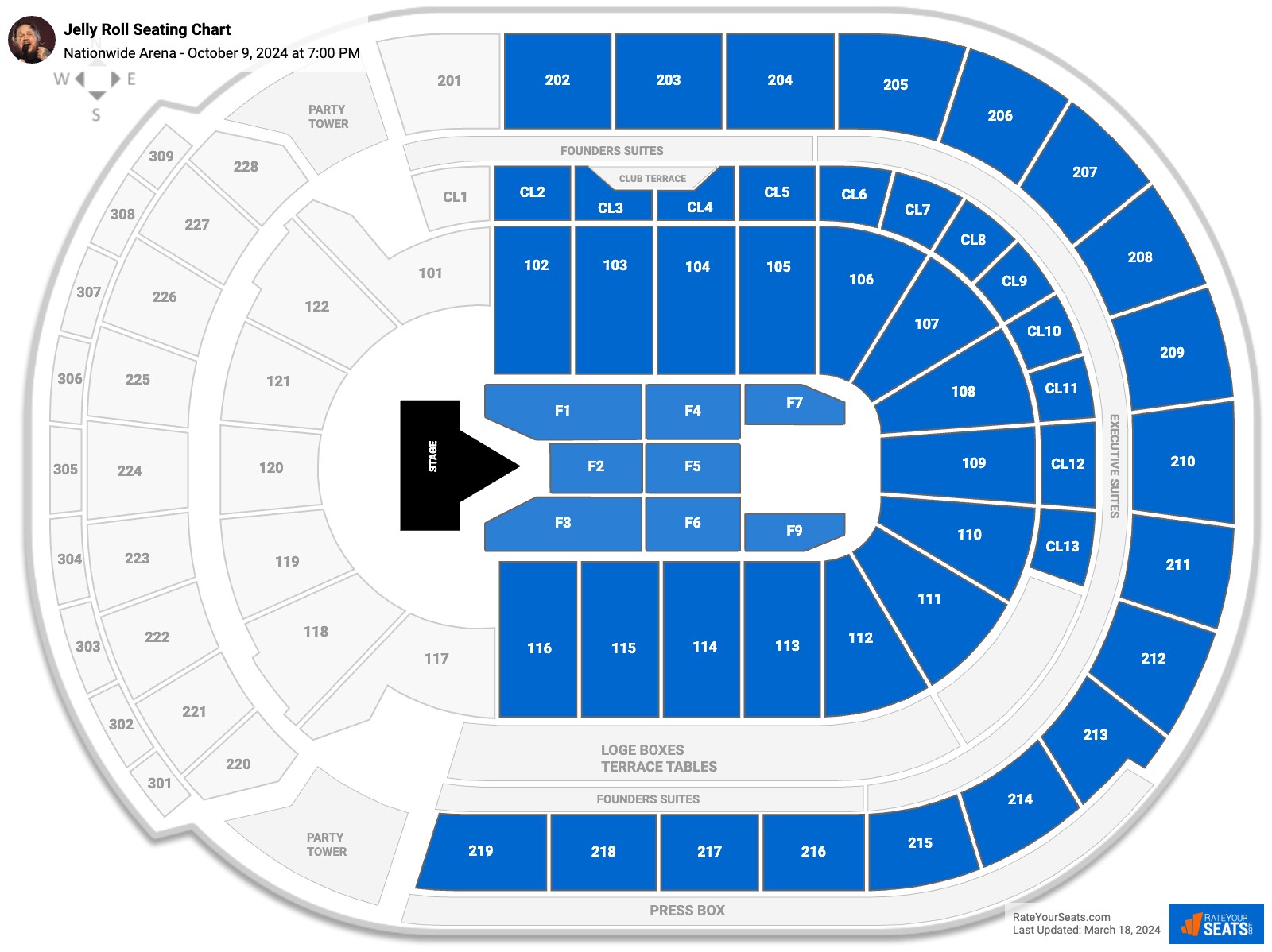 Nationwide Arena Concert Seating Chart - RateYourSeats.com