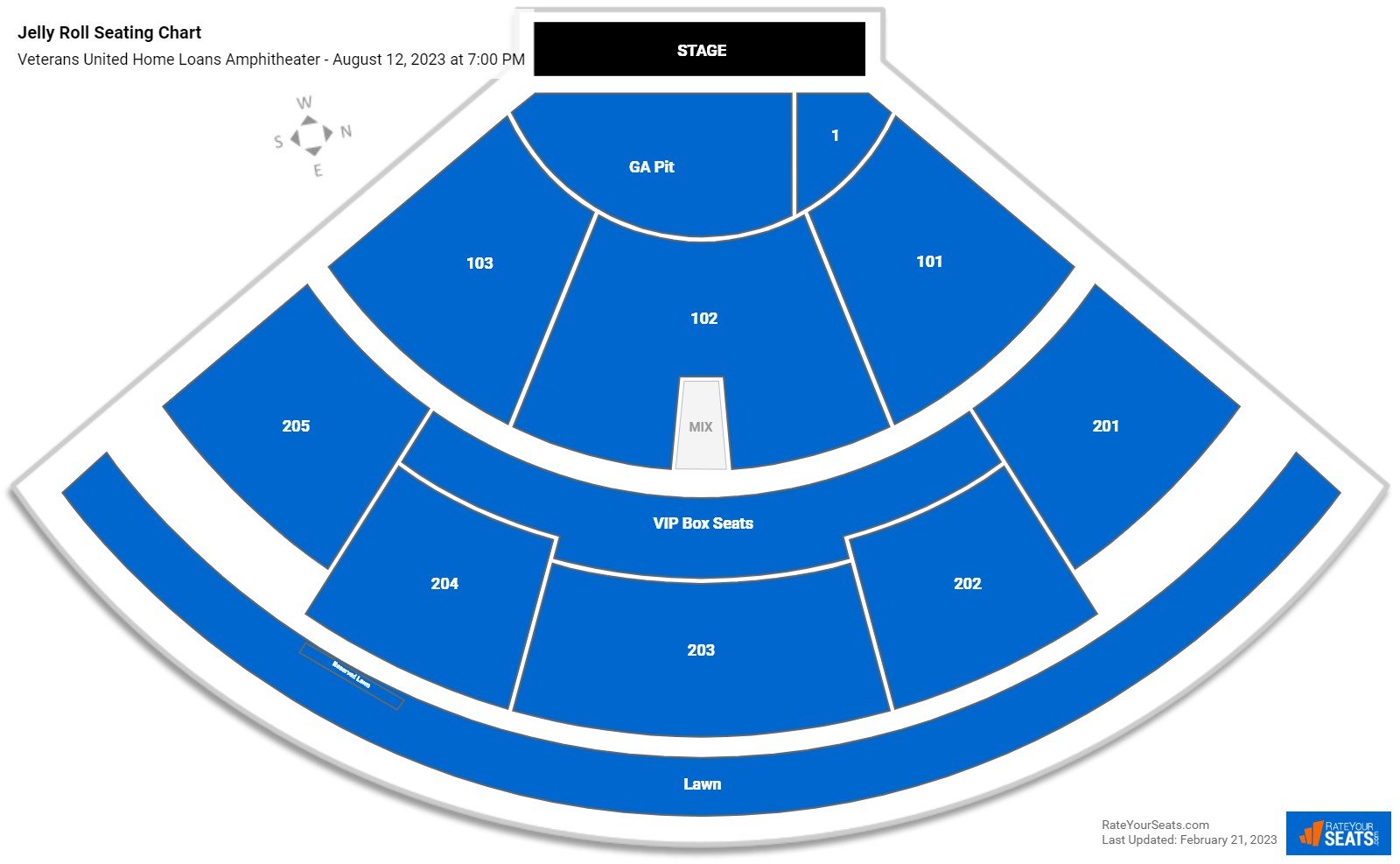 Veterans United Home Loans Amphitheater Seating Chart - RateYourSeats.com