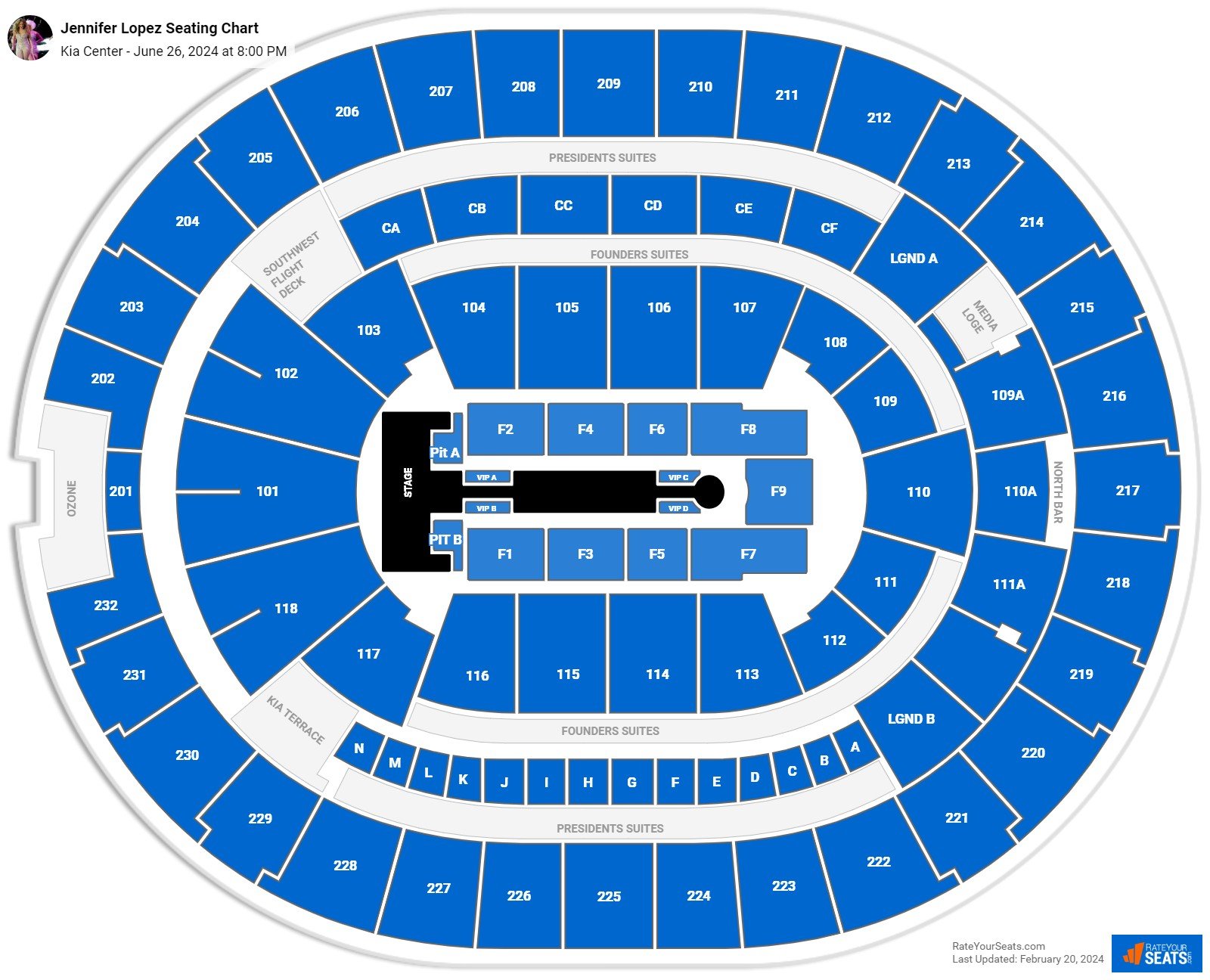 Kia Center Concert Seating Chart