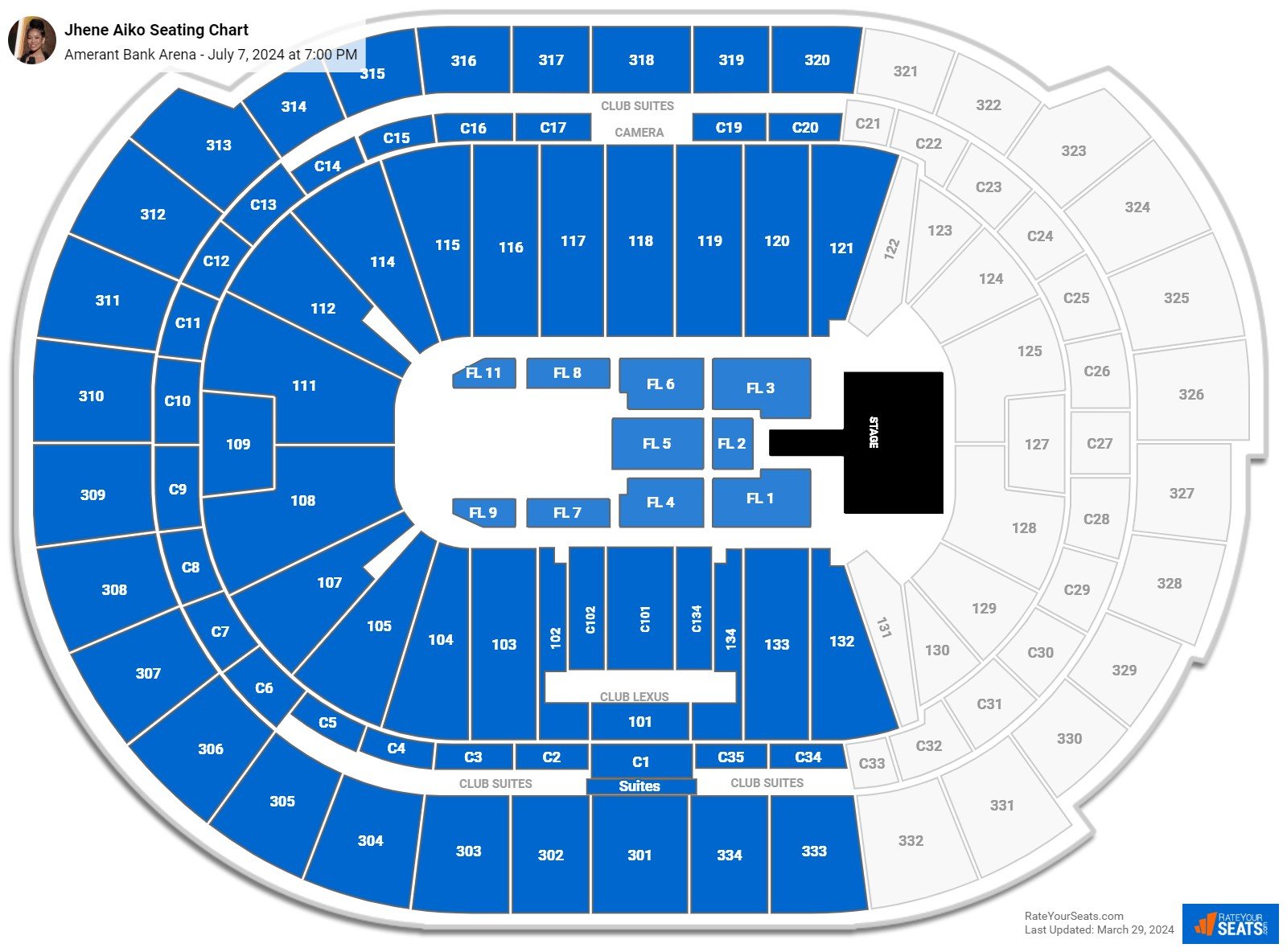 Amerant Bank Arena Concert Seating Chart - RateYourSeats.com