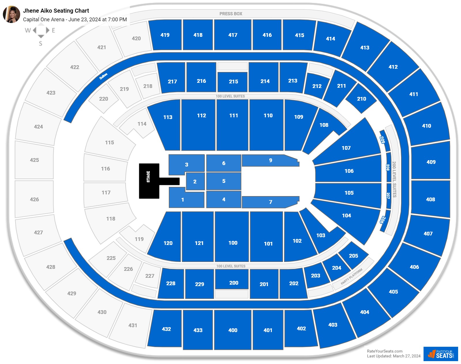 Capital One Arena Concert Seating Chart - RateYourSeats.com