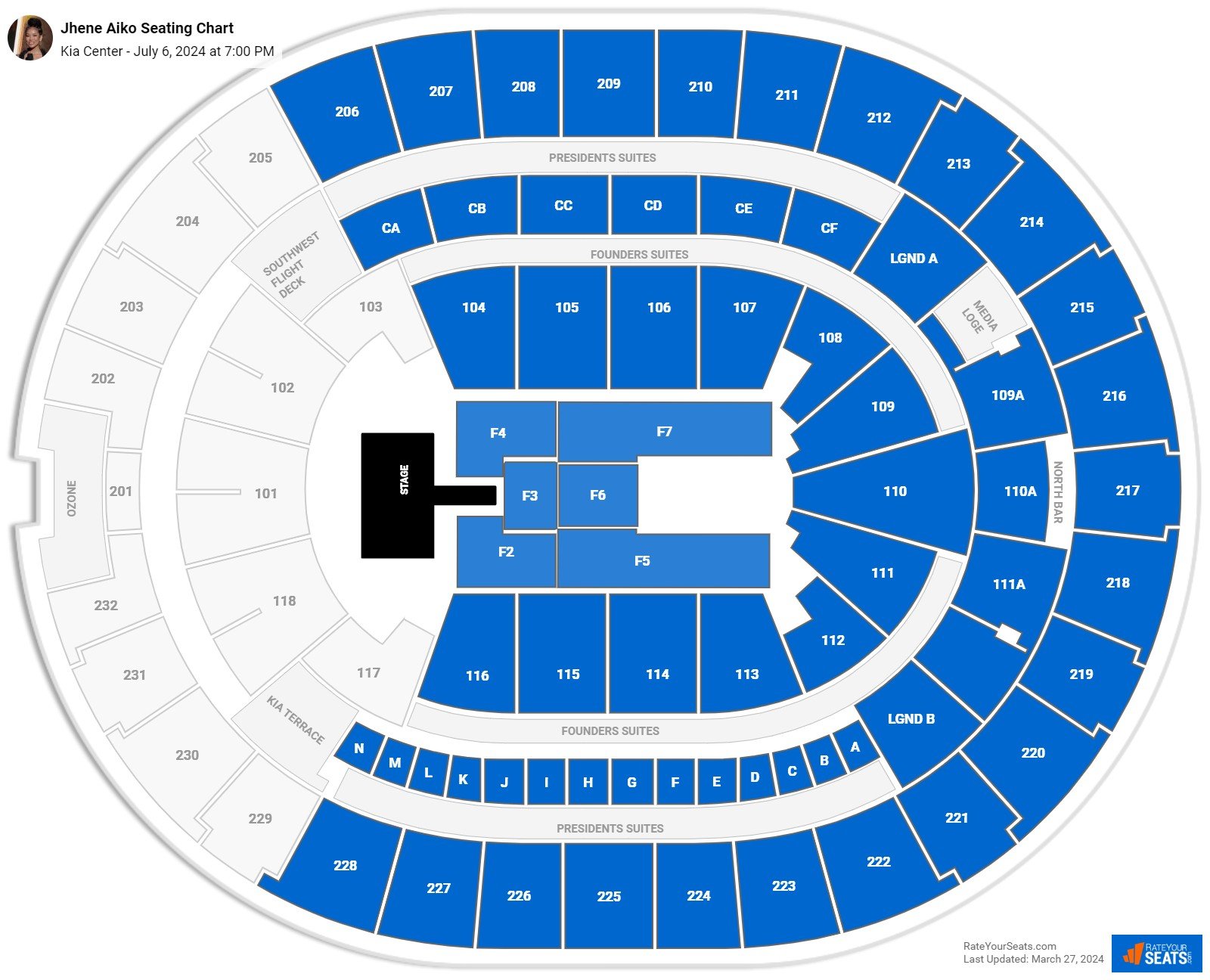 Kia Center Concert Seating Chart - RateYourSeats.com