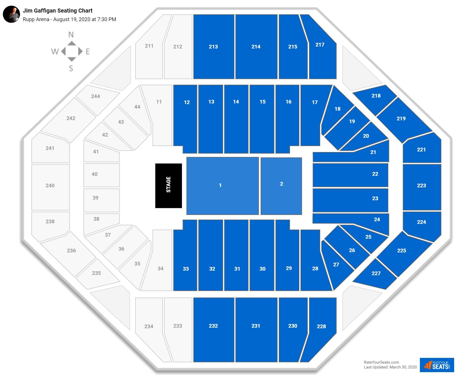 Rupp Arena Seating Charts for Concerts