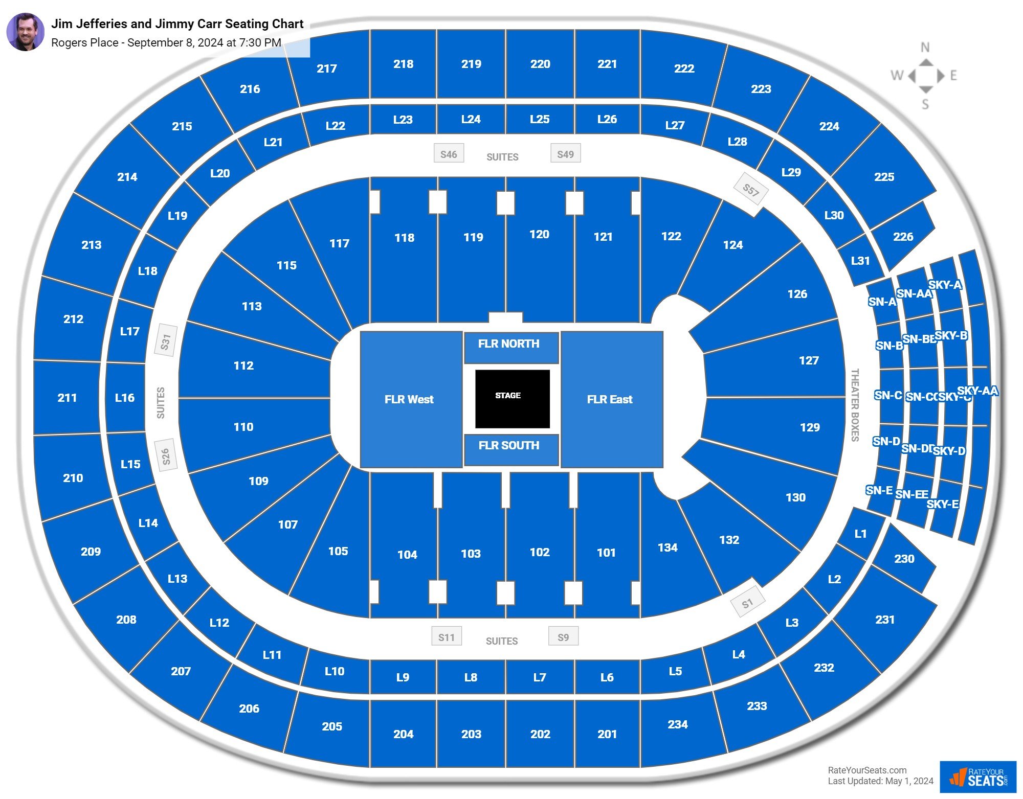 Rogers Place Concert Seating Chart - RateYourSeats.com