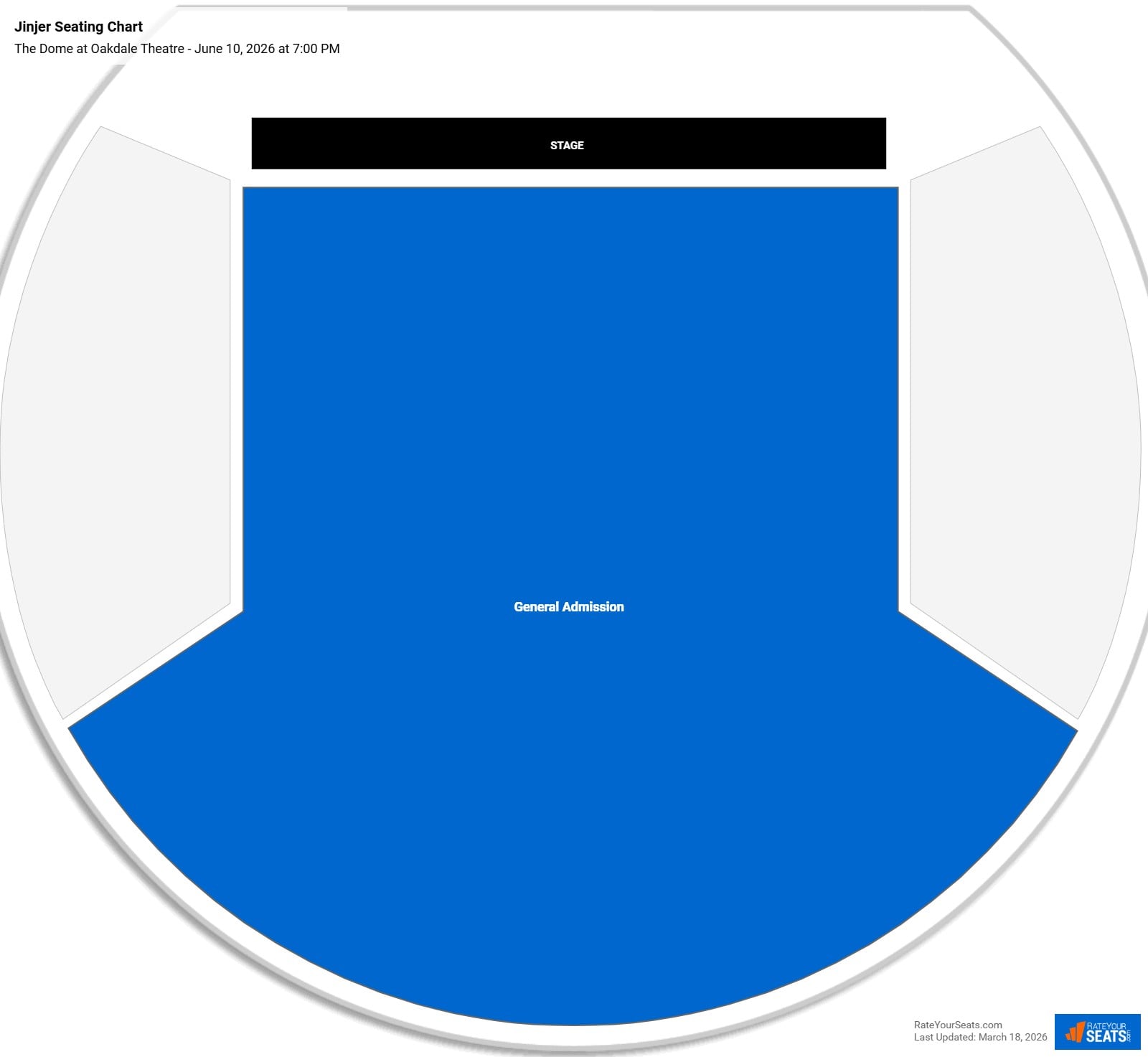Jinjer seating chart The Dome at Oakdale Theatre