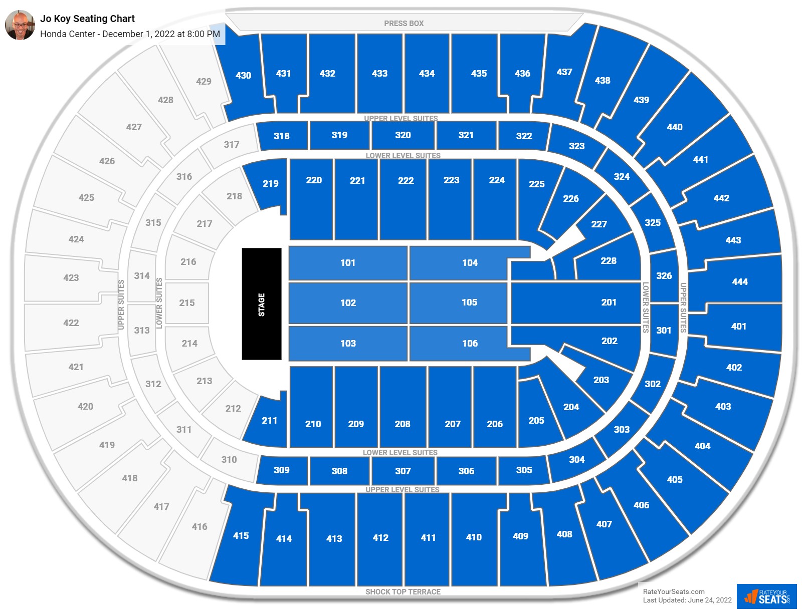 Honda Center Concert Seating Chart