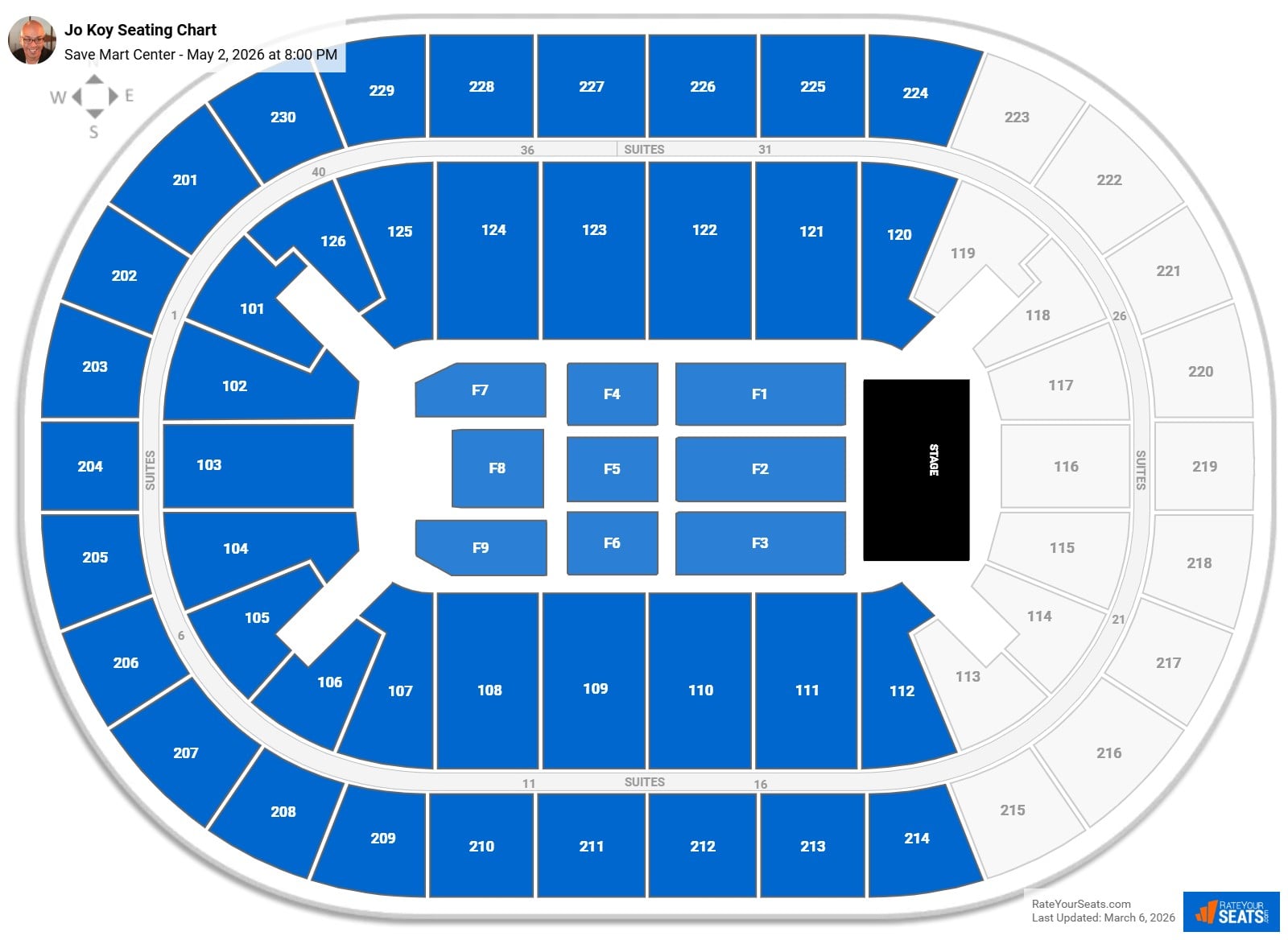 Jo Koy seating chart Save Mart Center
