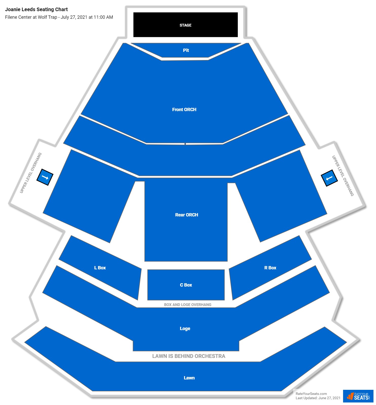Filene Center at Wolf Trap Seating Chart