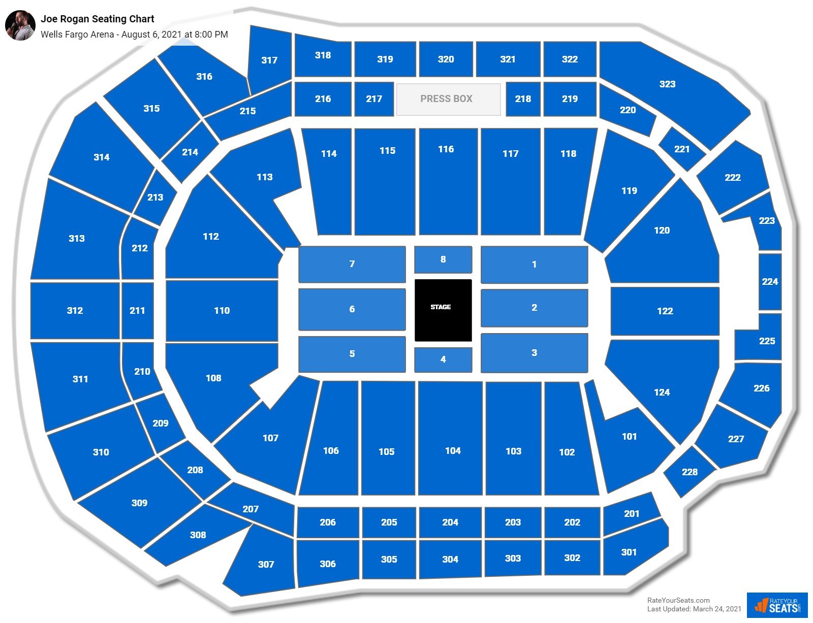 Wells Fargo Arena Seating Charts For Concerts - RateYourSeats.com