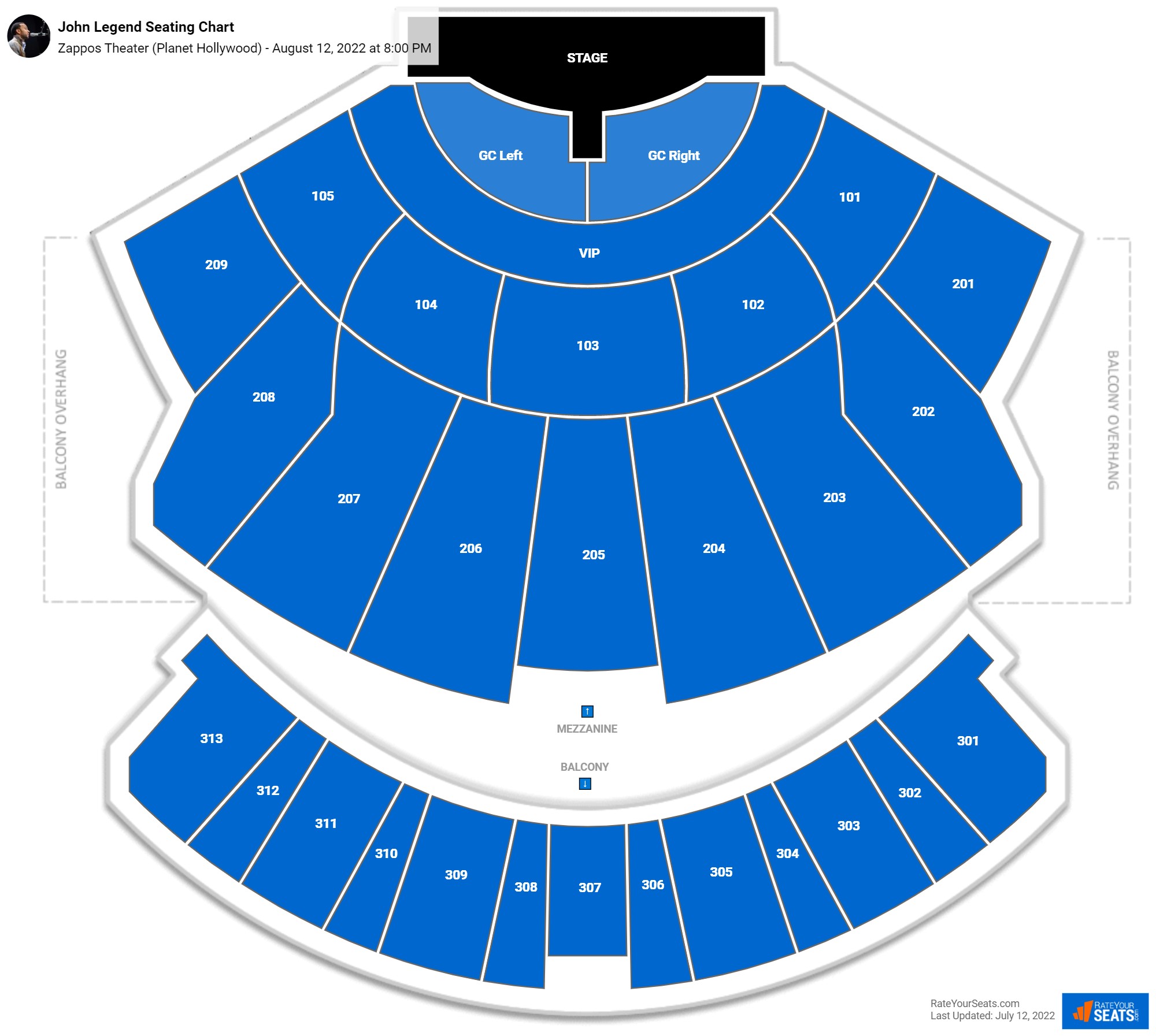 Zappos Theater Seating Chart - RateYourSeats.com