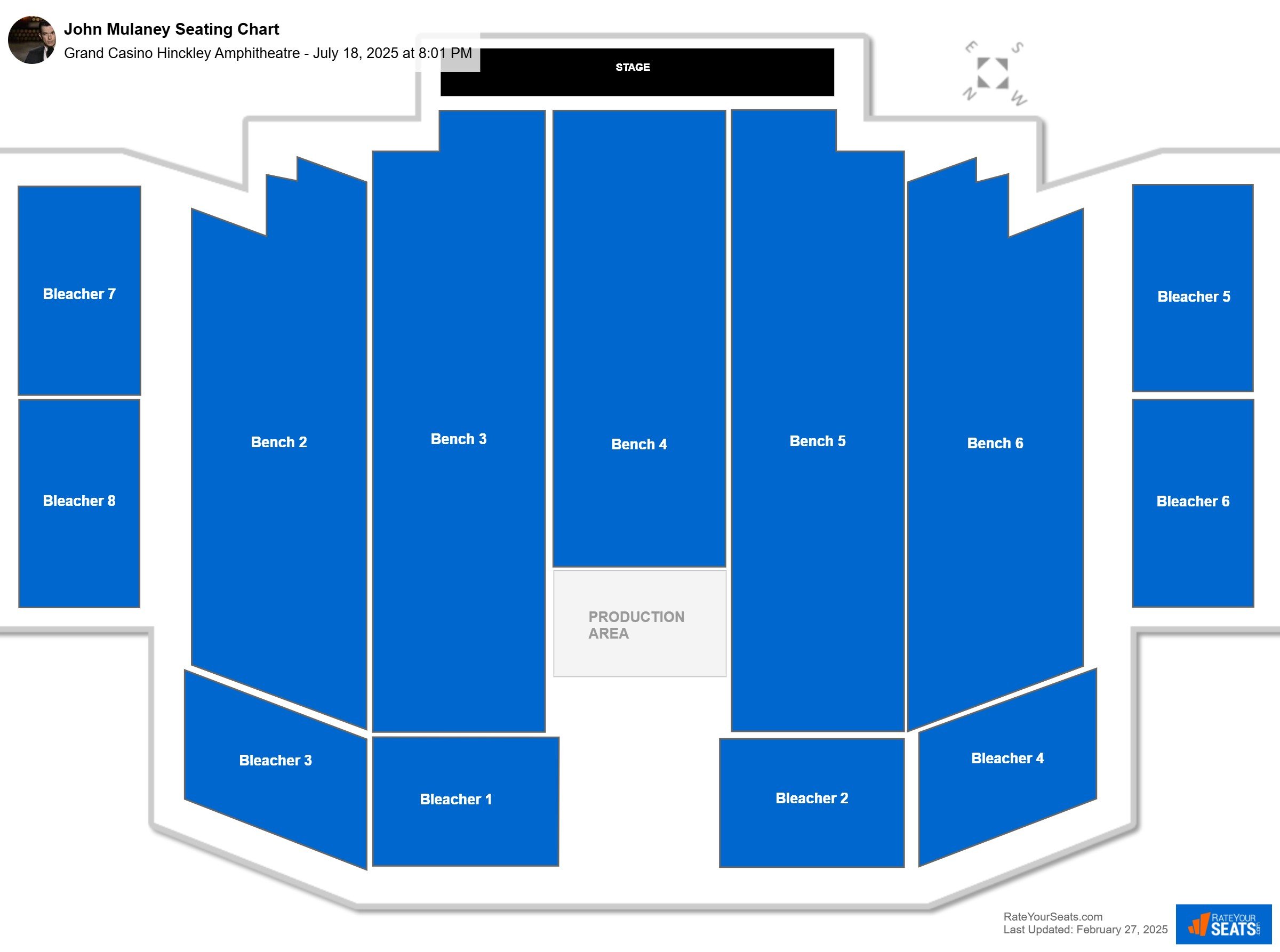 John Mulaney seating chart Grand Casino Hinckley Amphitheatre