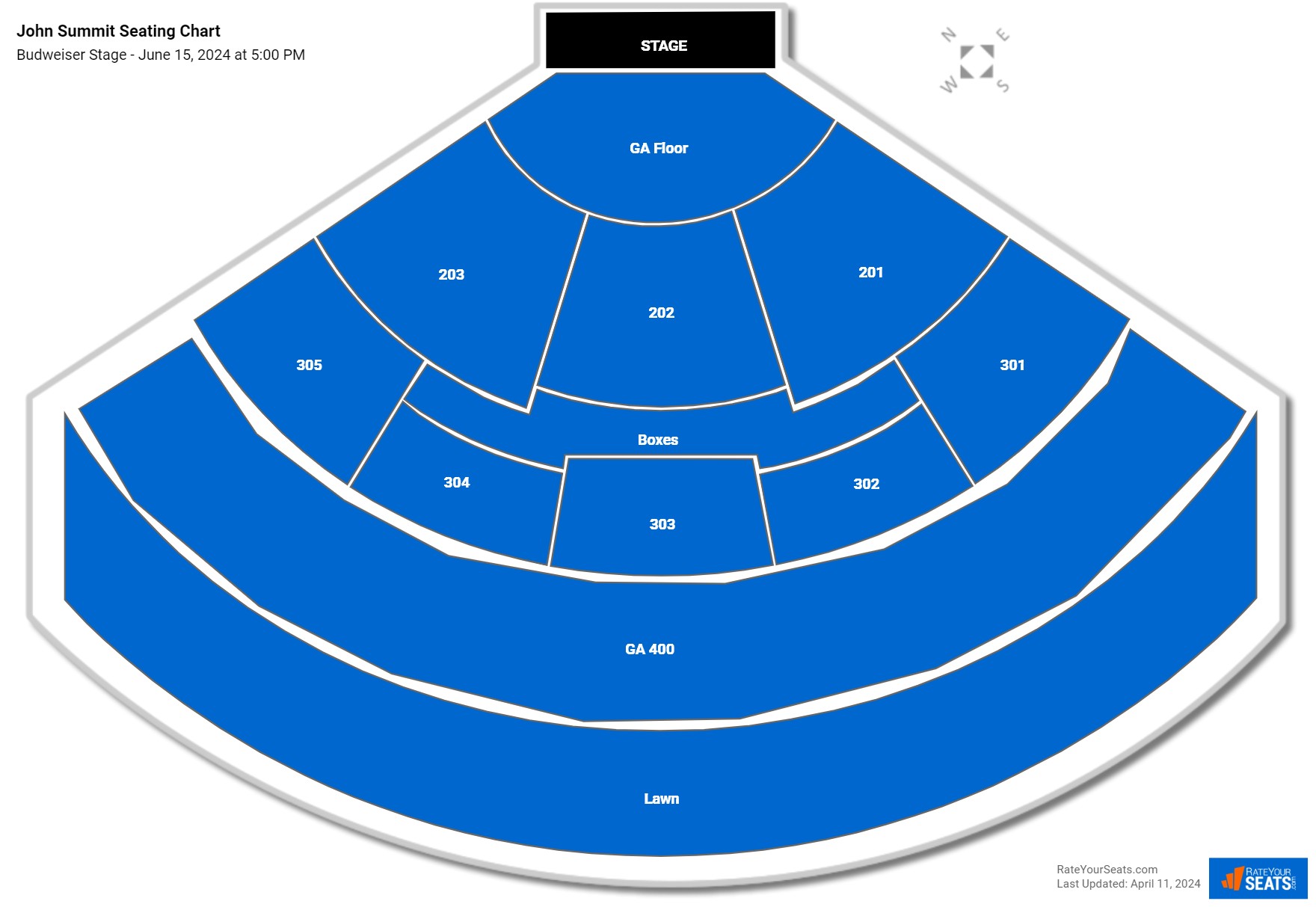 Budweiser Stage Seating Chart - RateYourSeats.com