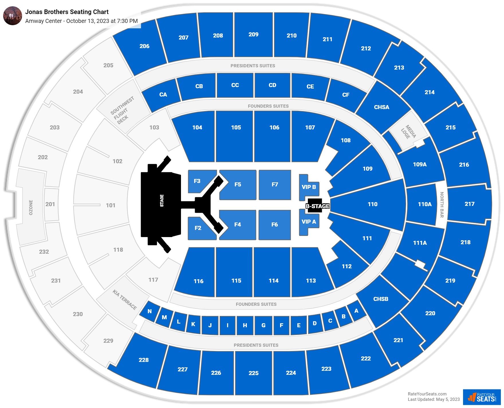 Amway Center Concert Seating Chart