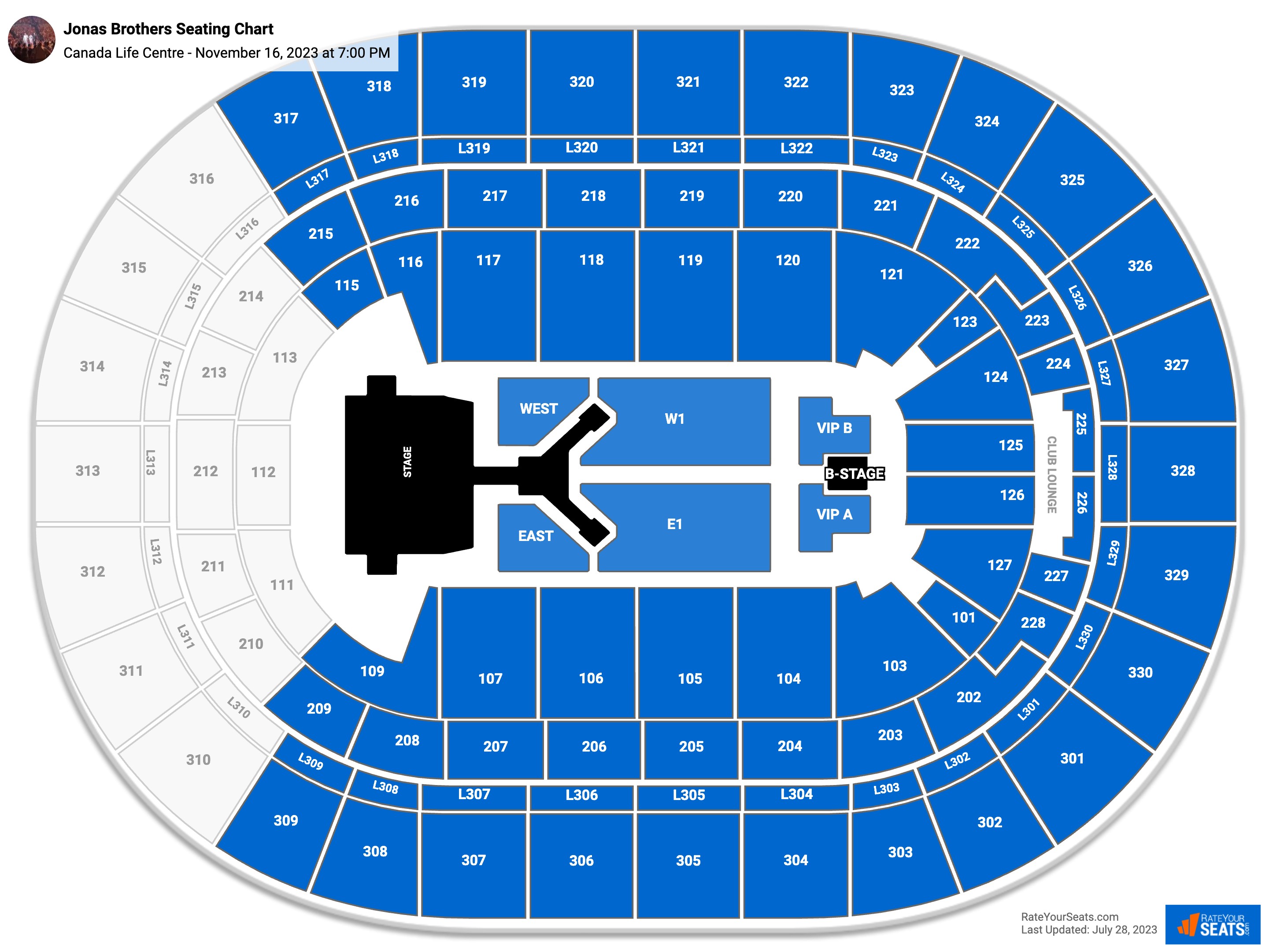 Canada Life Centre Concert Seating Chart - RateYourSeats.com