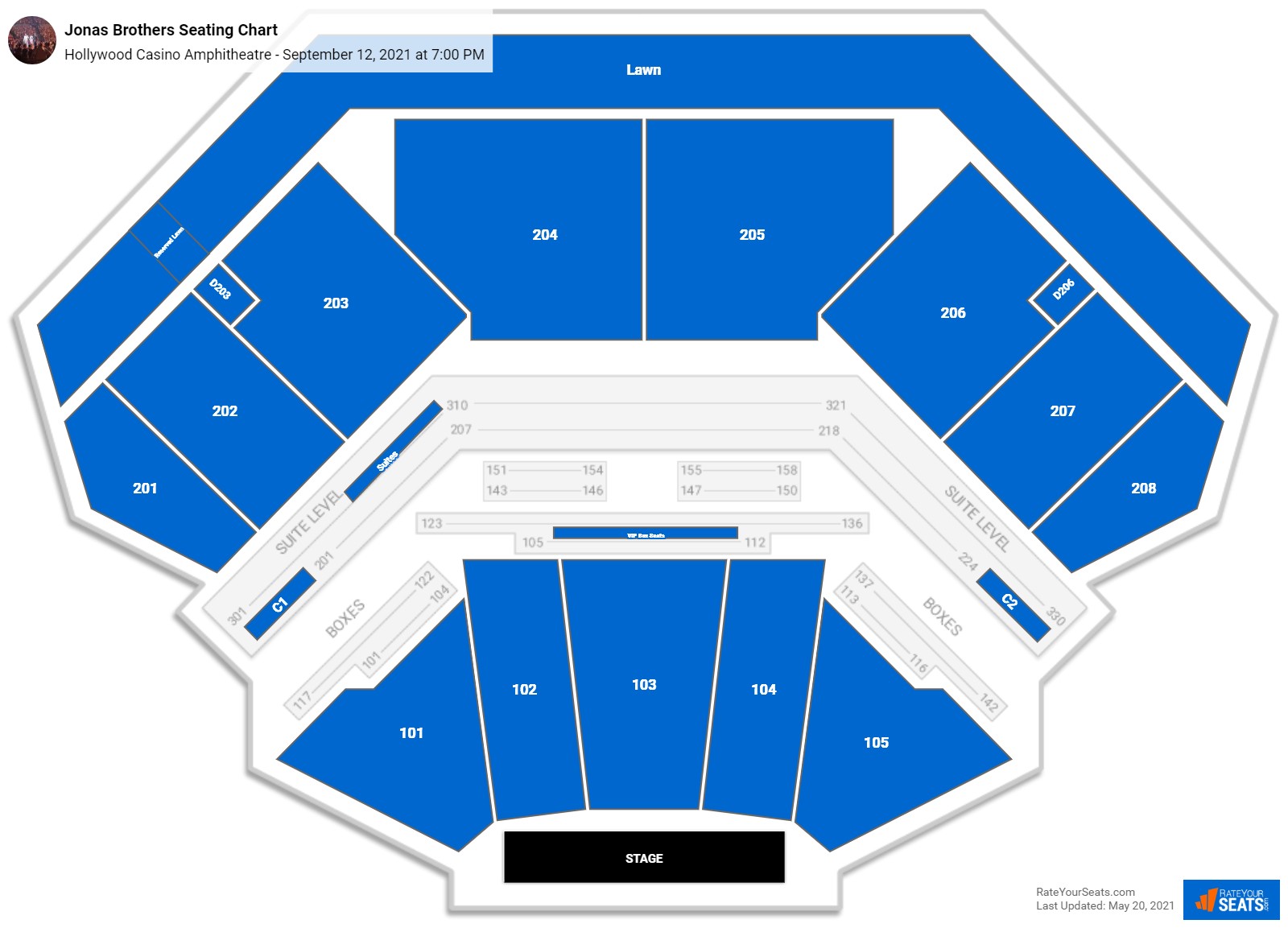 Hollywood Casino Amphitheatre Seating Chart