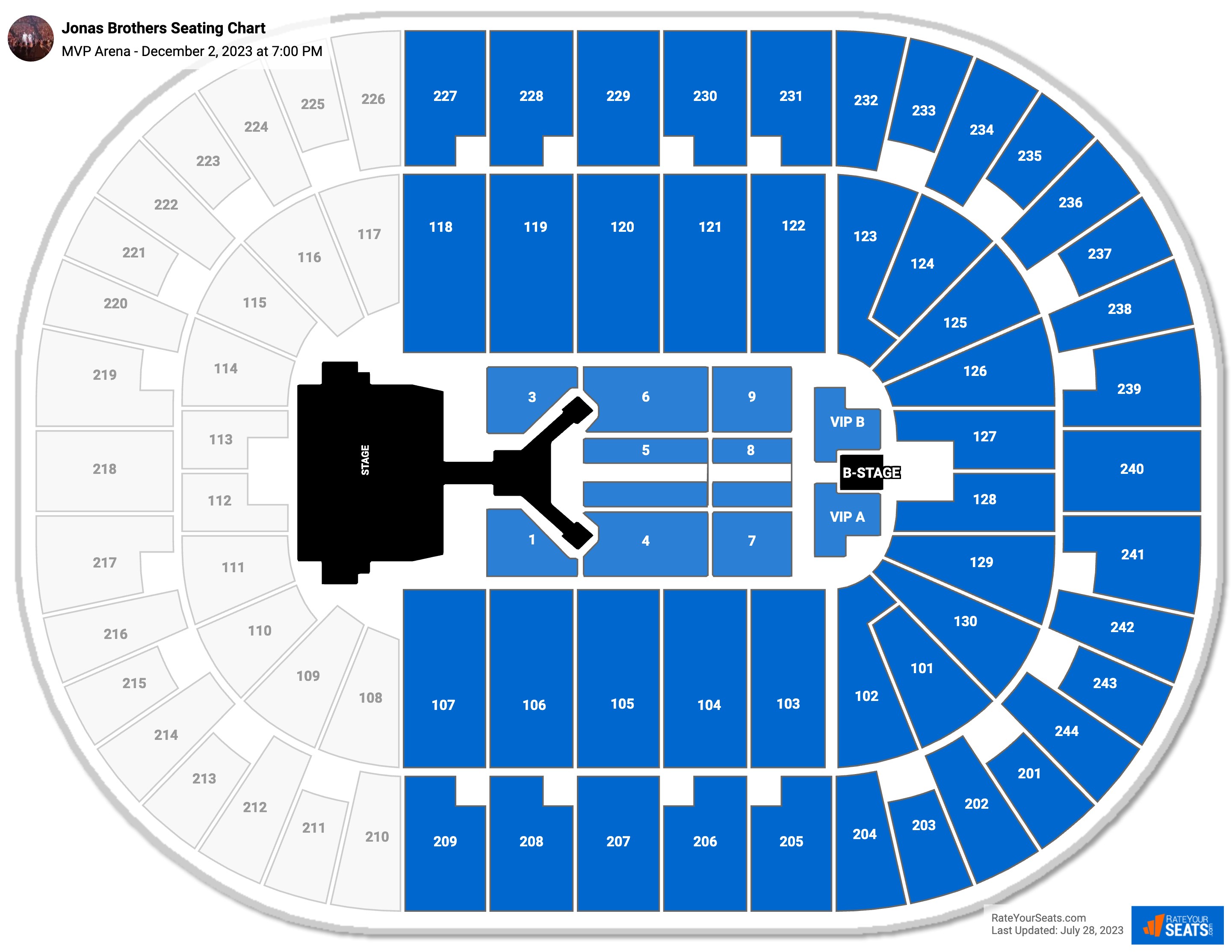 MVP Arena Concert Seating Chart - RateYourSeats.com