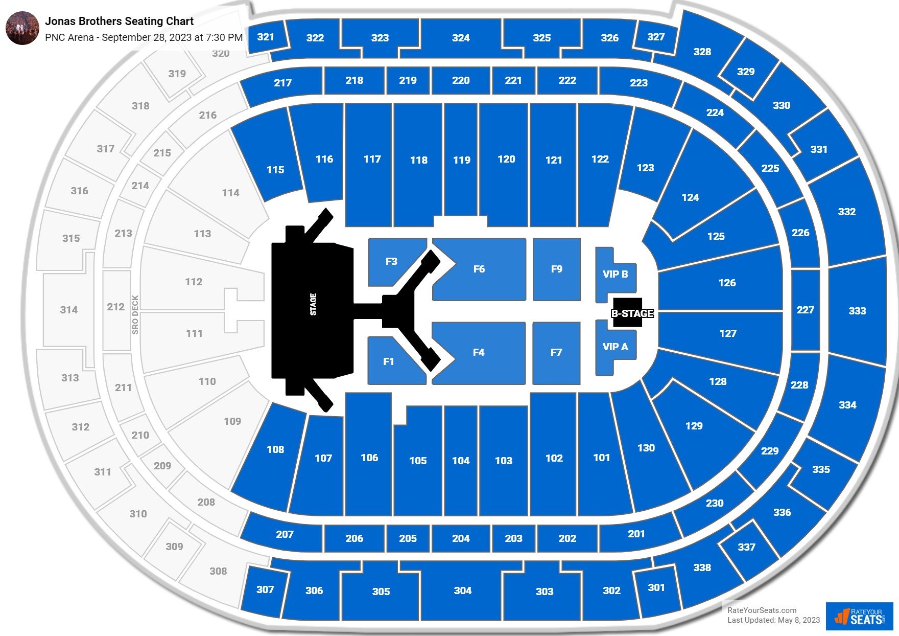 PNC Arena Concert Seating Chart - RateYourSeats.com