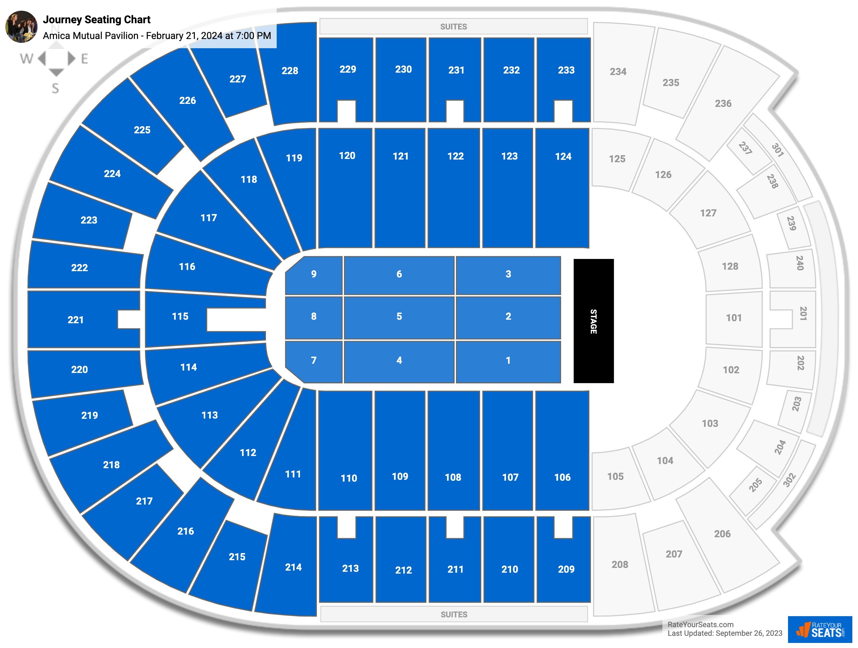 Amica Mutual Pavilion Concert Seating Chart - Rateyourseats.com